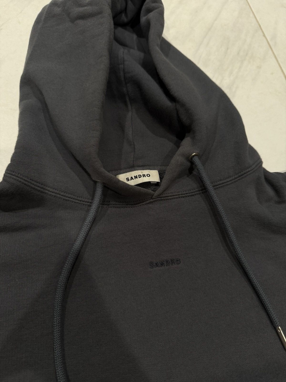 Sandro Sandro Paris Charcoal Label Hoodie Size US M / EU 48-50 / 2 - 2 Thumbnail