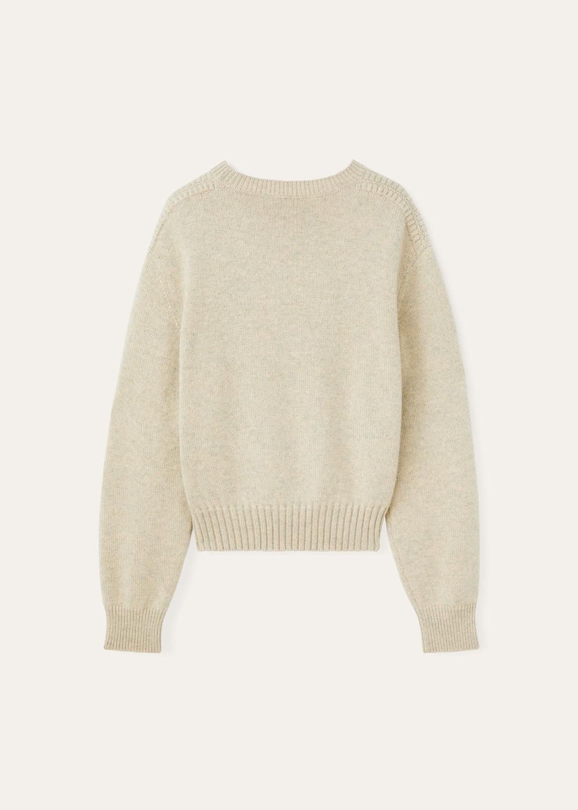 Loro Piana o1srvl11e0125 FAO0063 Ashi Crewneck Sweater in Beige Size L / US 10 / IT 46 - 2 Thumbnail