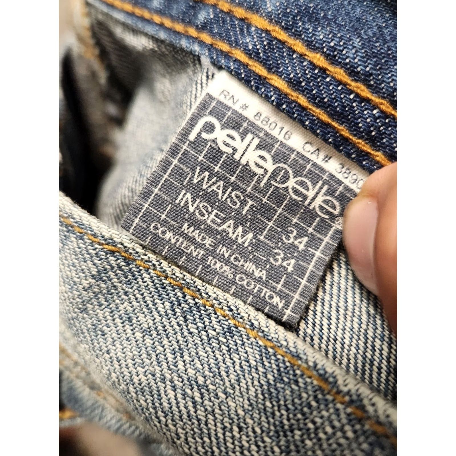Pelle Pelle VINTAGE Pelle Pelle Jeans Mens 34x34 Distressed Baggy Loose Fit Wide Leg Denim Rare Vtg Size US 34 / EU 50 - 4 Thumbnail