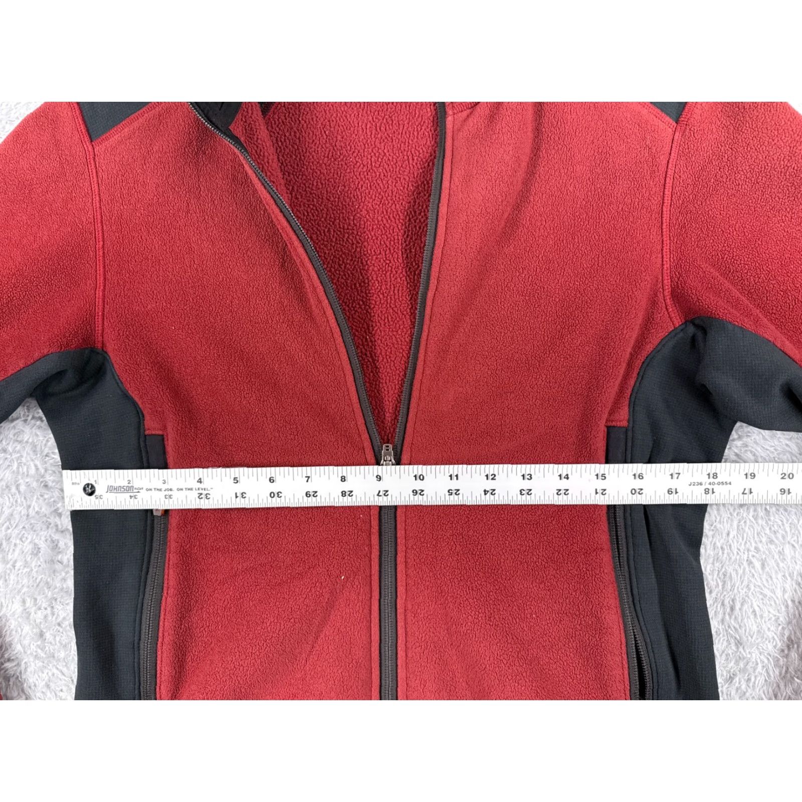 Vintage REI Jacket Women Medium Red Black Full Zip Polyester Fleece Mock Neck Casual Travel Workwear Size M / US 6-8 / IT 42-44 - 7 Thumbnail