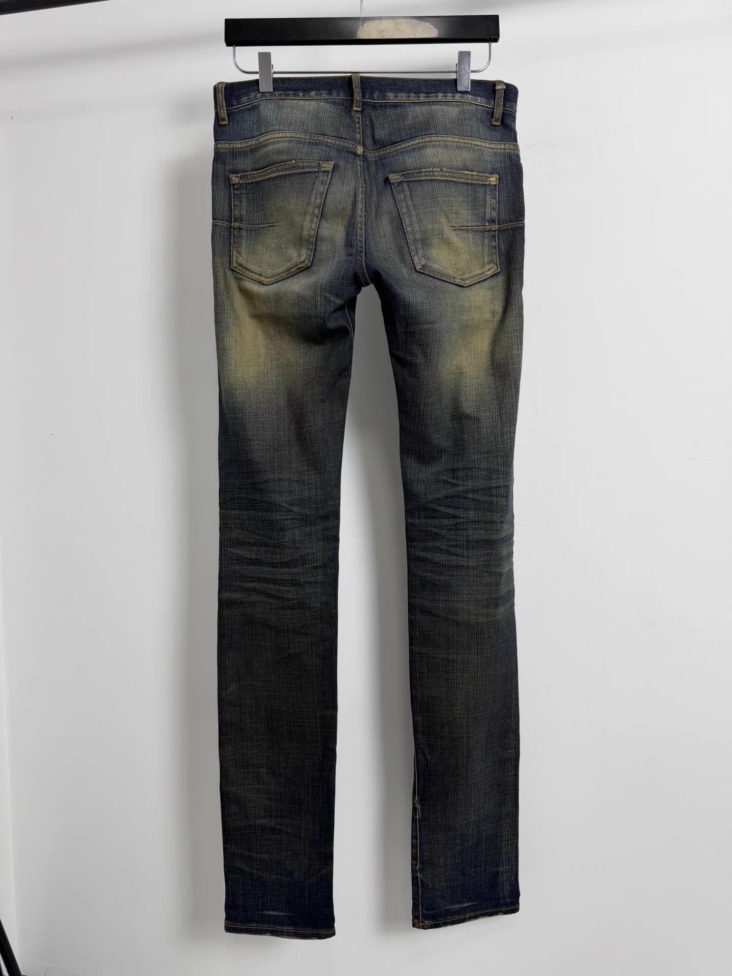 Dior Dior Homme Muddy Wash Knee Destroy Skinny Jeans Size US 29 - 2 Thumbnail