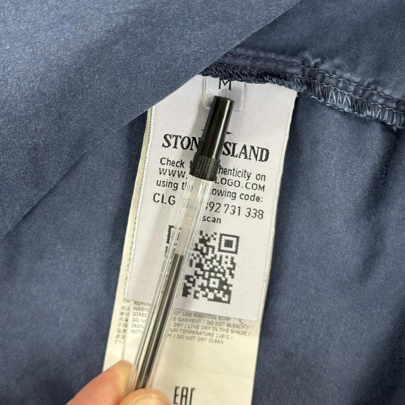 Stone Island Stone Island Zip Up Cotton Overshirt Blue Medium Size US M / EU 48-50 / 2 - 5 Thumbnail