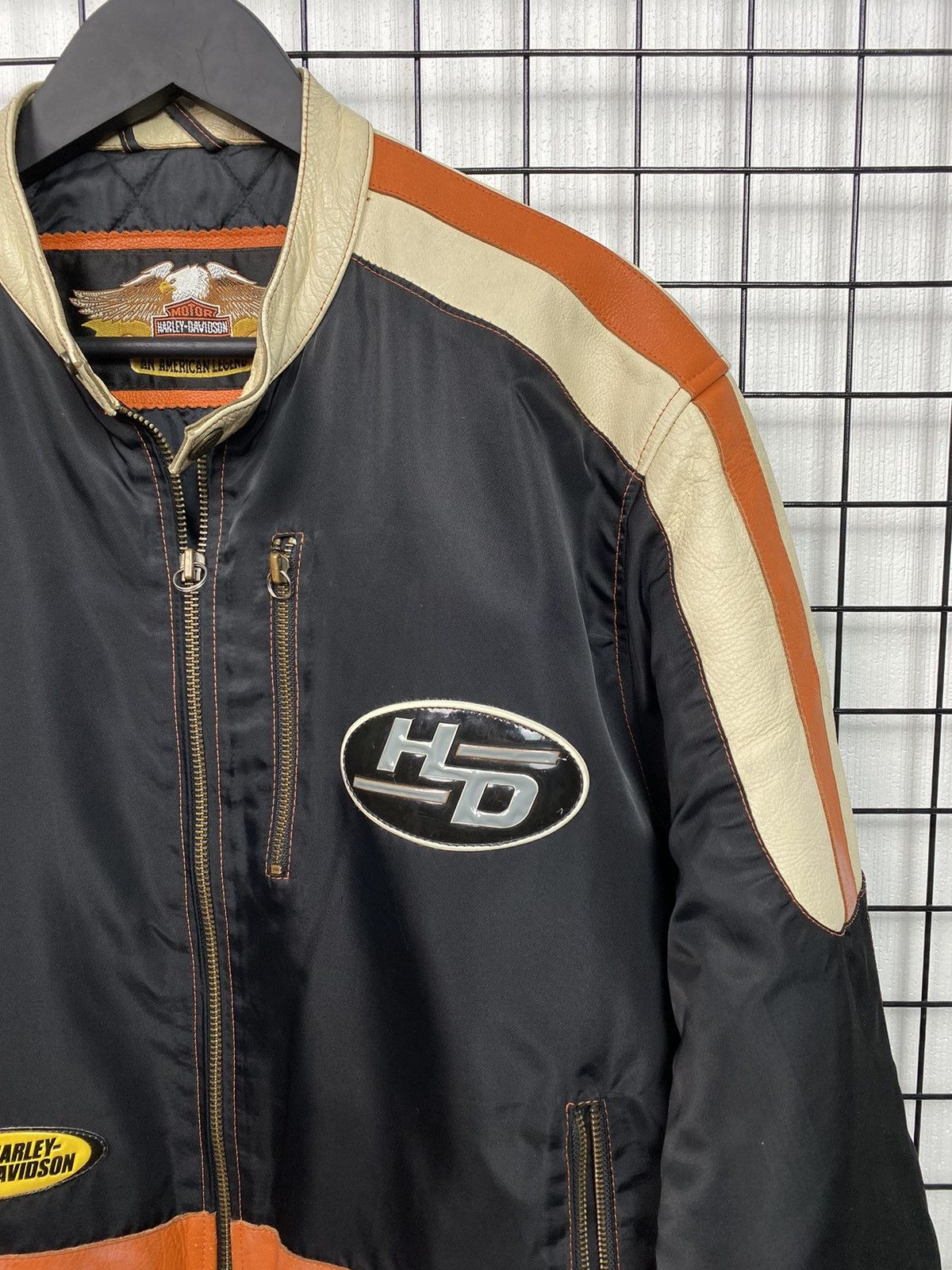 Vintage Harley Davidson Racing Vintage Jacket Bomber Logo Hype Size US L / EU 52-54 / 3 - 3 Thumbnail
