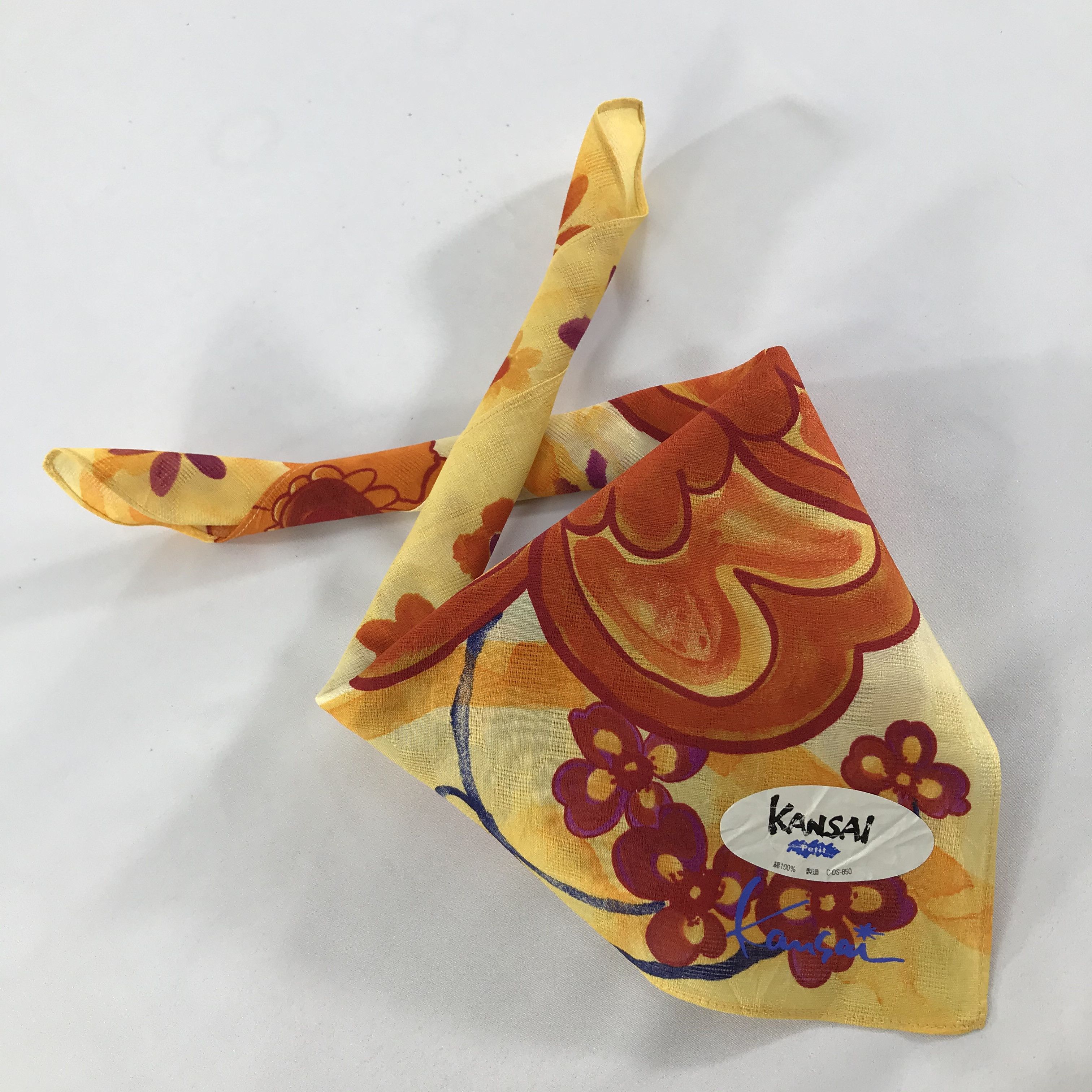 Kansai Yamamoto × Vintage Kansai Bandana / Handkerchief / Neckerchief - S1245 Size ONE SIZE - 4 Thumbnail