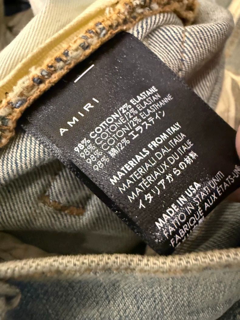 Other Amiri Blue Destroyed Ink Blue Diamond Bottom Board Jeans Size US 34 / EU 50 - 7 Thumbnail