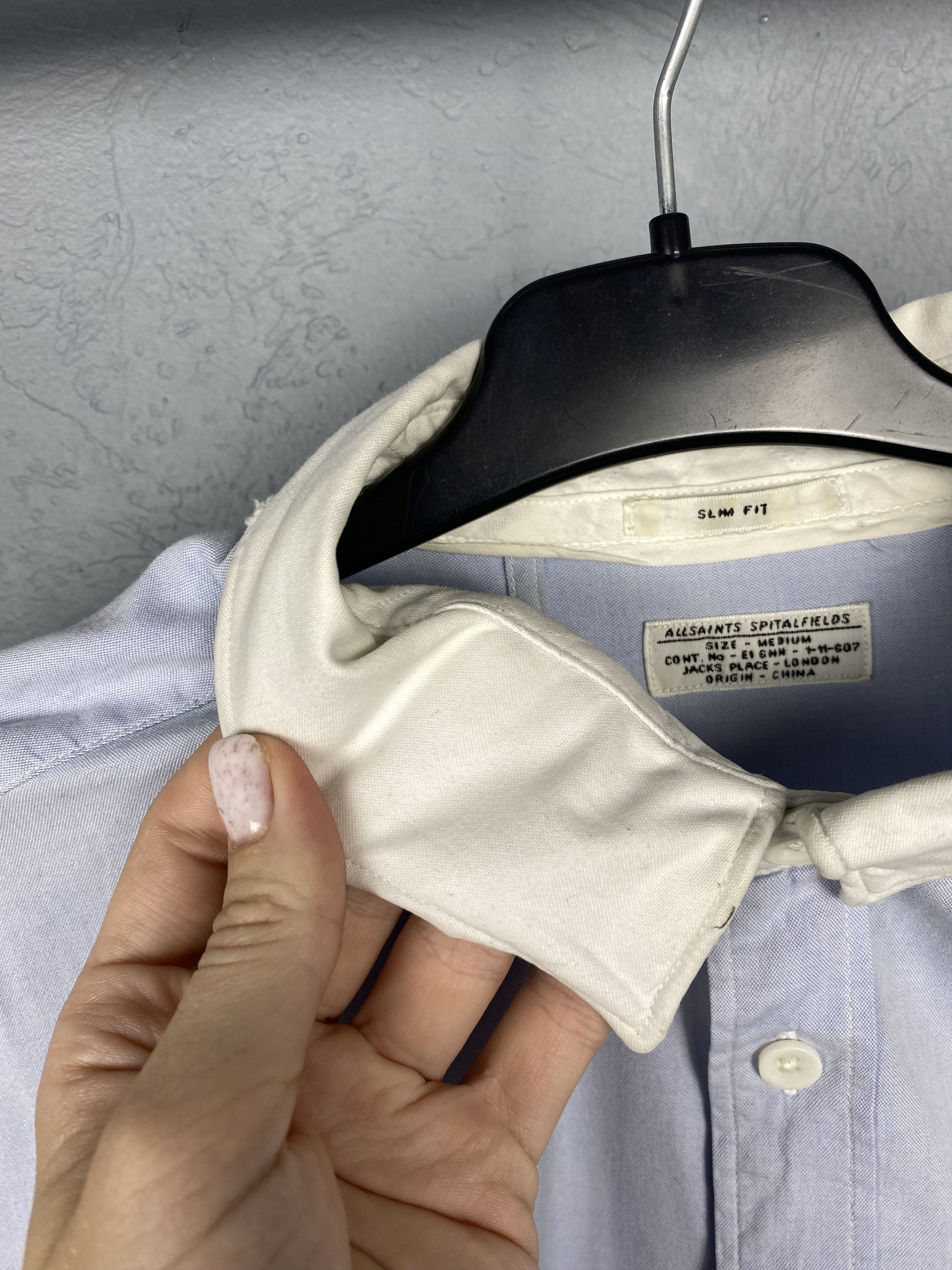 Allsaints Allsaints Oxford Perry Vintage Mens Long Sleeve Shirt Y2K Size US M / EU 48-50 / 2 - 6 Thumbnail