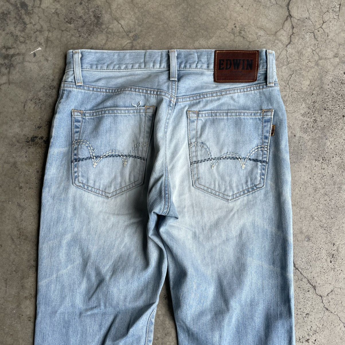 Edwin 🔥Vintage Edwin 505ZXX Stoned Washed Ripped Distress Jeans Size US 30 / EU 46 - 5 Thumbnail
