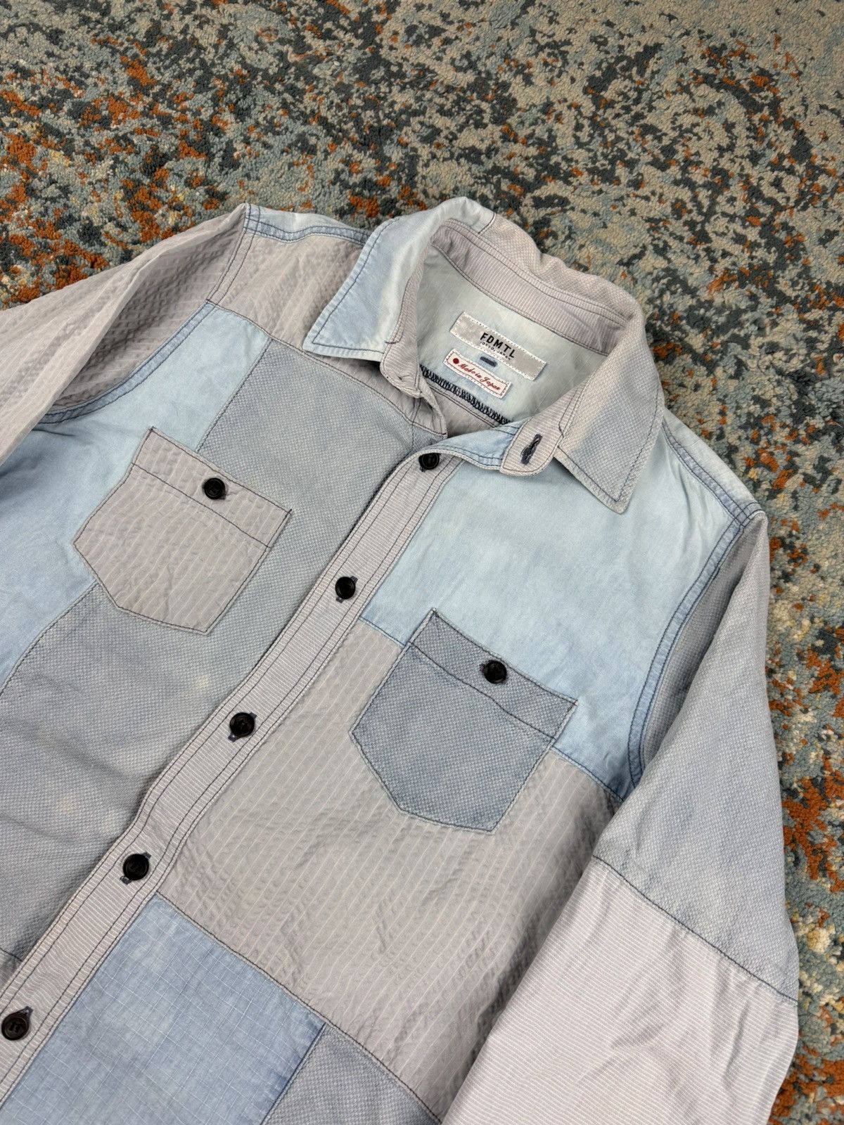 FDMTL Vintage FDMTL crazy patchwork sashiko boro style shirt Size US S / EU 44-46 / 1 - 5 Thumbnail