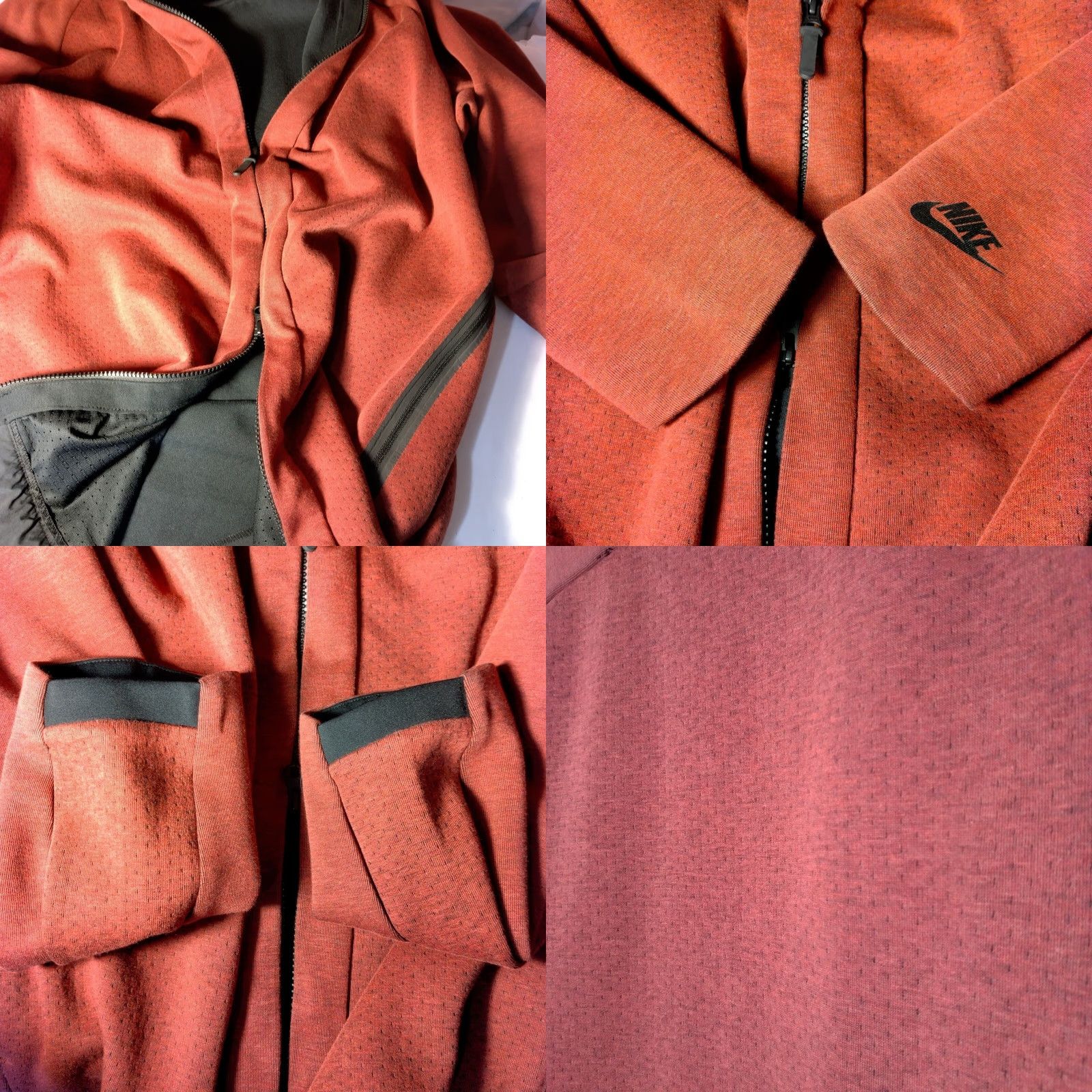 Nike Nike Tech Fleece Hoodie Men XXL Cayenne 2 Way Zipper Full Zip Sweatshirt Pocket Logo Sportswear Size US XXL / EU 58 / 5 - 10 Thumbnail