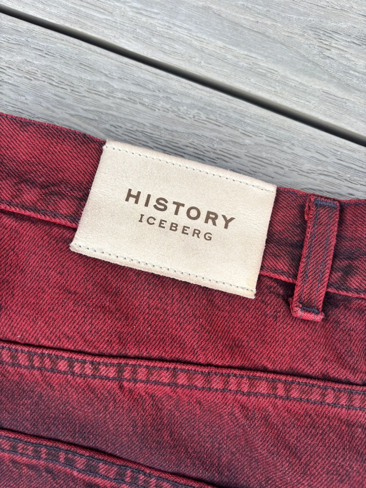 Iceberg Iceberg History Line Graphic Denim Jeans Red Wash 31 Size US 34 / EU 50 - 7 Thumbnail