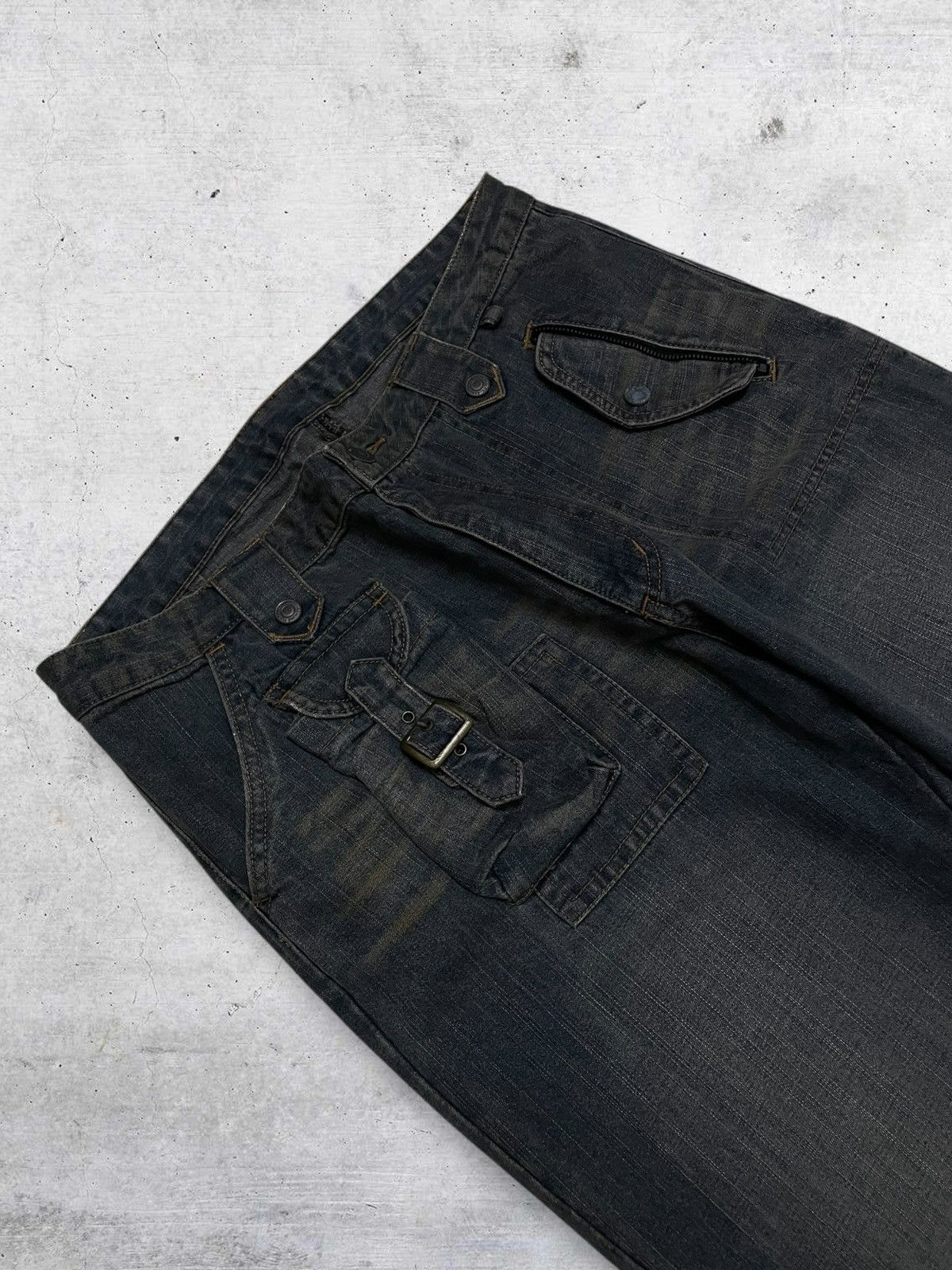 Japanese Brand VINTAGE 90S JAPANESEBRAND PARACHUTE POCKET TACTICAL DENIM Size US 32 / EU 48 - 6 Thumbnail