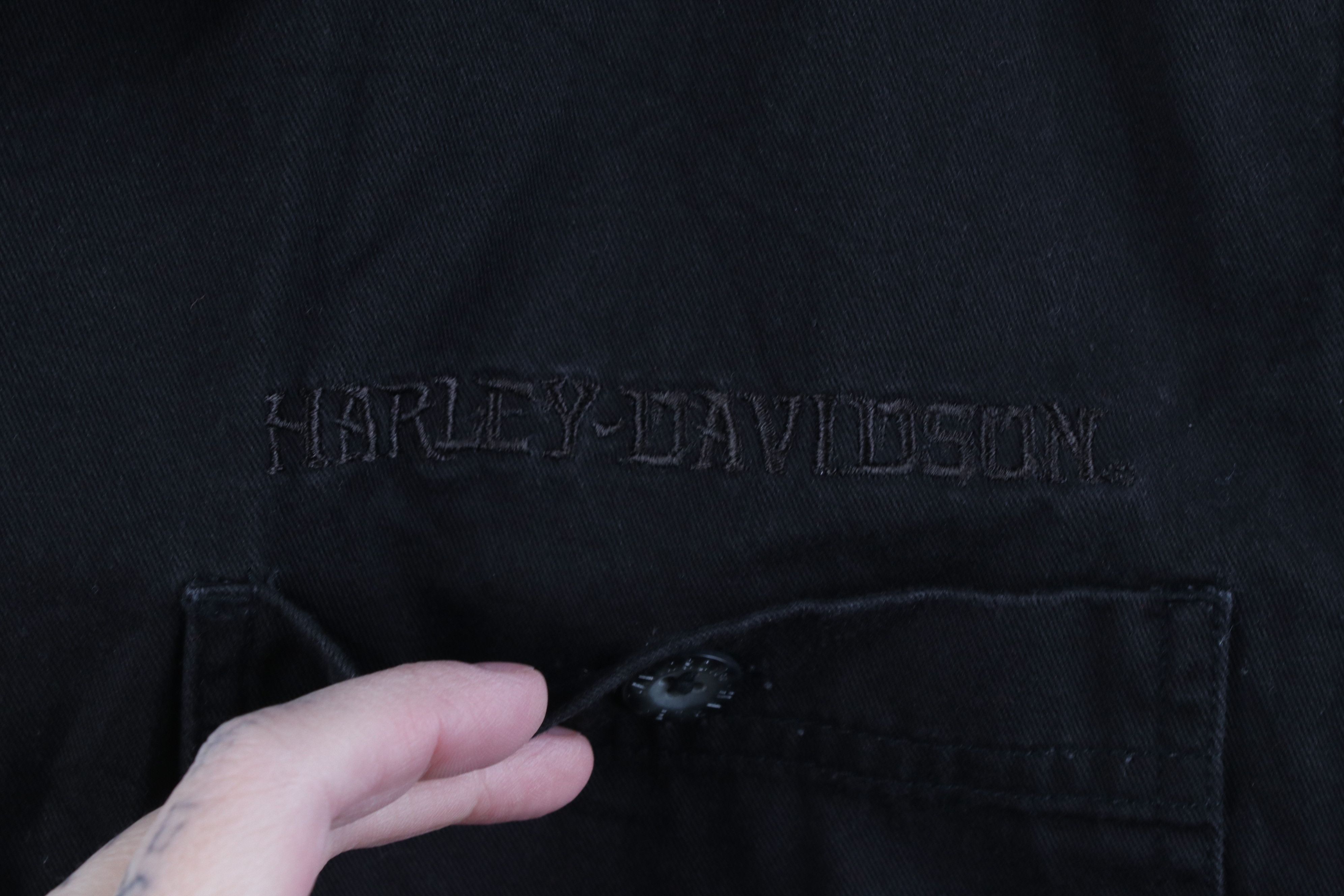 Harley Davidson Vintage Harley Davidson Skull Collard Button Shirt Black Size US L / EU 52-54 / 3 - 4 Thumbnail