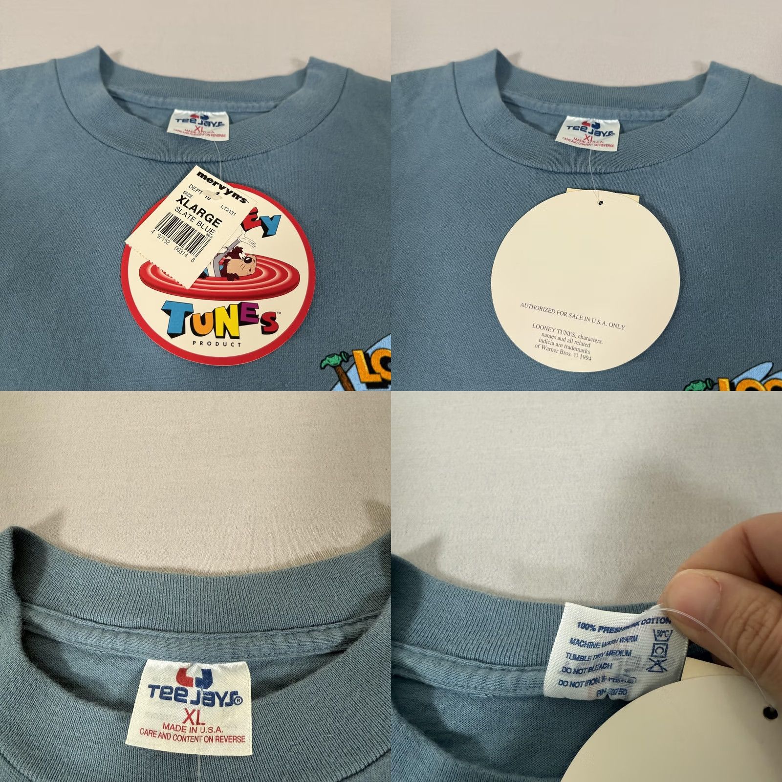 TEE JAYS VINTAGE Tee-Jays Looney Tunes Tasmanian Devil Dear Old Dad golf graphic T-shirt Mens XL Blue US Size US XL / EU 56 / 4 - 8 Thumbnail