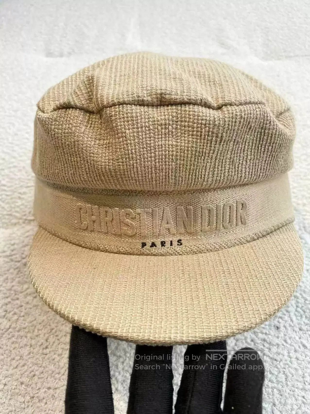 Dior Dior Beige Cotton Logo Newsboy Cap. Size ONE SIZE - 4 Thumbnail