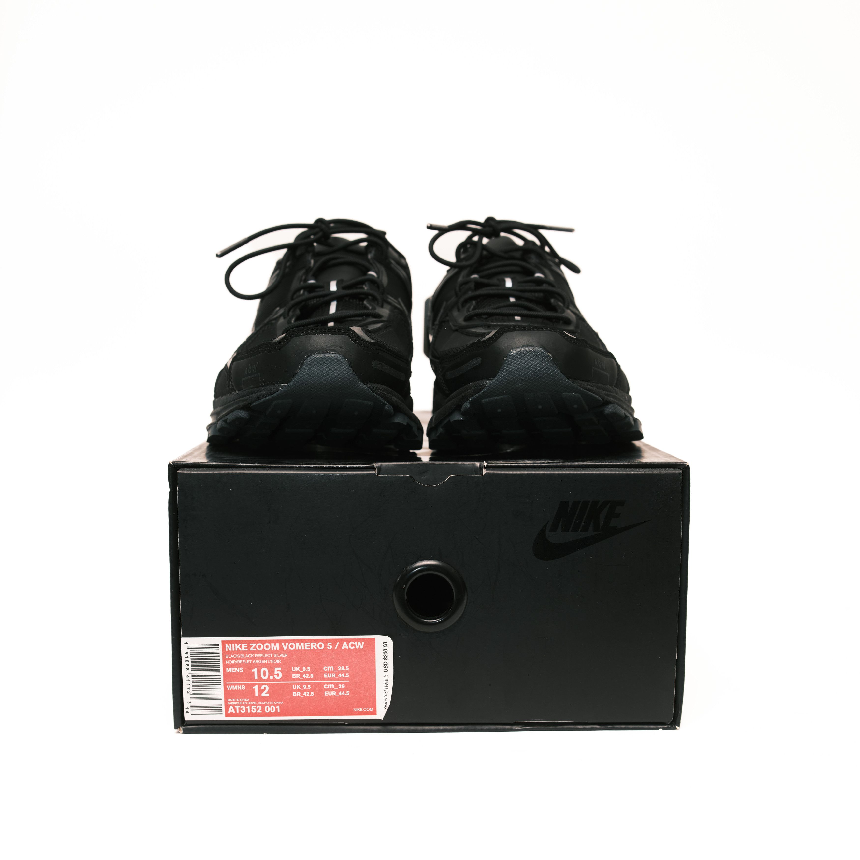 A-COLD-WALL* × Nike Nike Zoom Vomero 5 A Cold Wall Black Size US 11 / EU 44 - 2 Thumbnail