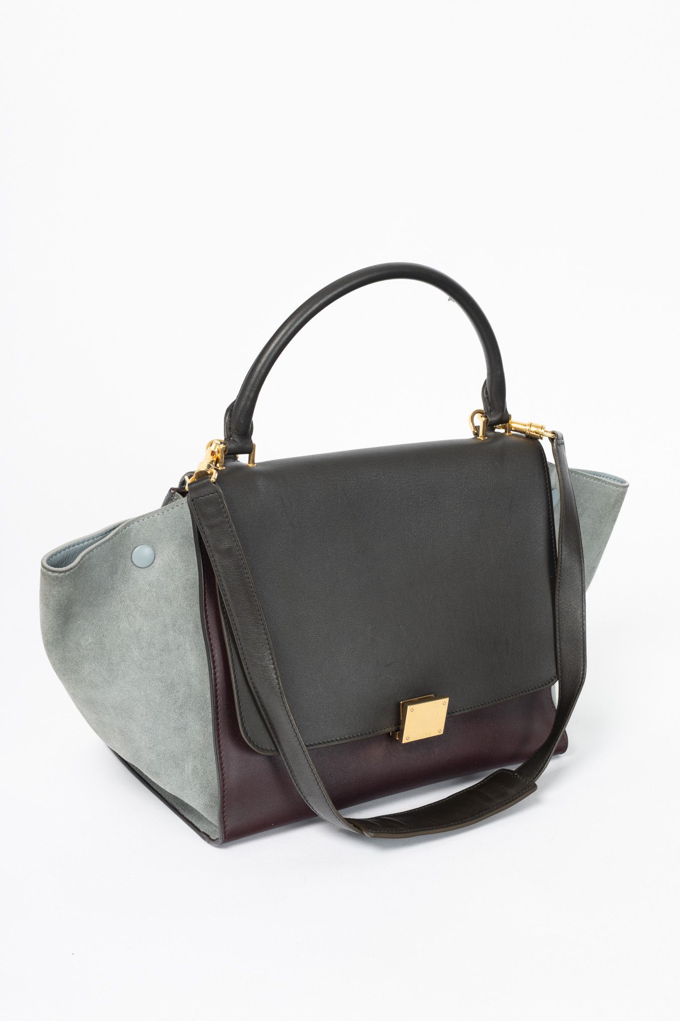 Celine Celine Trapeze Medium Leather & Suede Tote Size ONE SIZE - 6 Thumbnail
