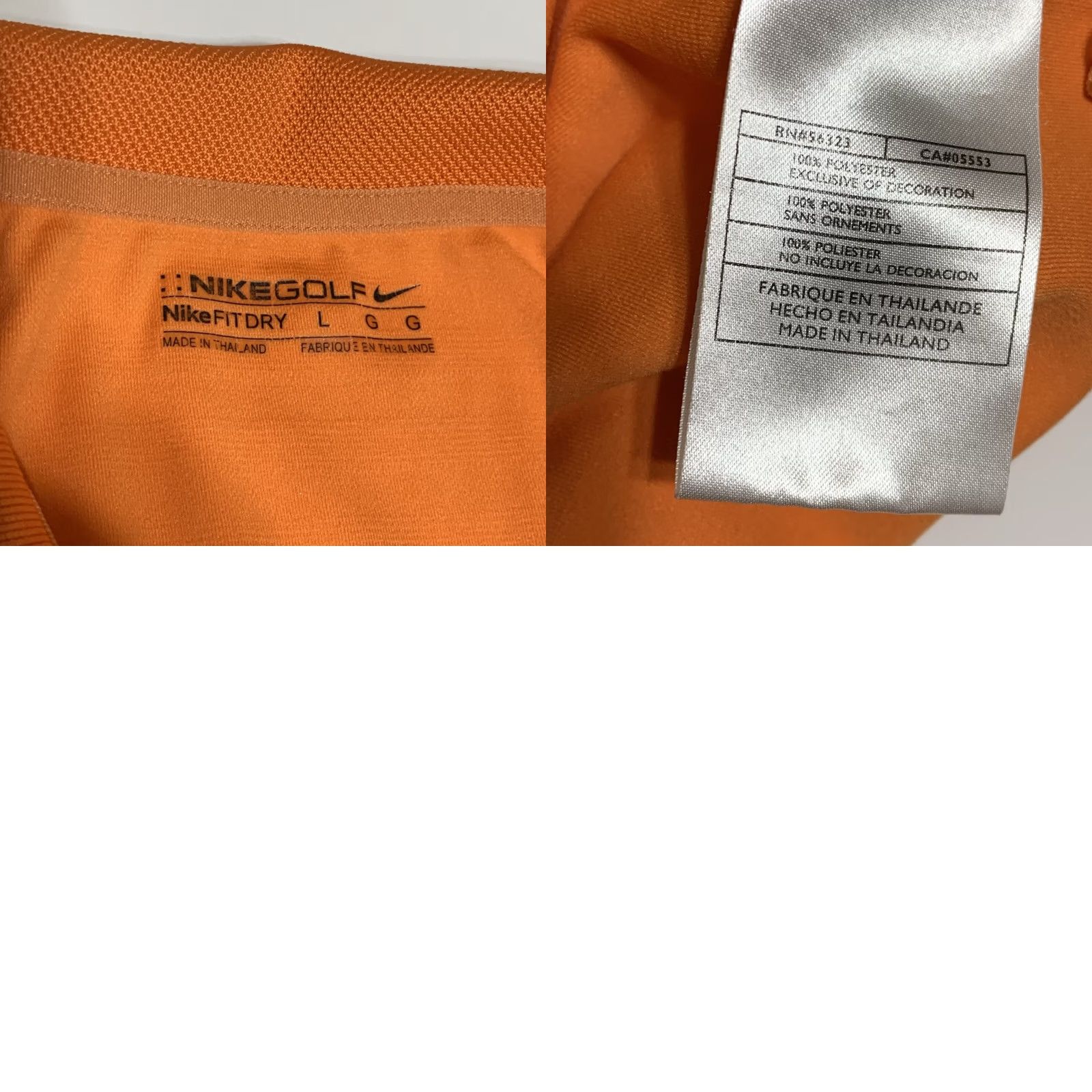 Nike Nike Golf Polo Shirt Mens Fit Dry Short Sleeve Orange Striped Size L Size US L / EU 52-54 / 3 - 8 Thumbnail