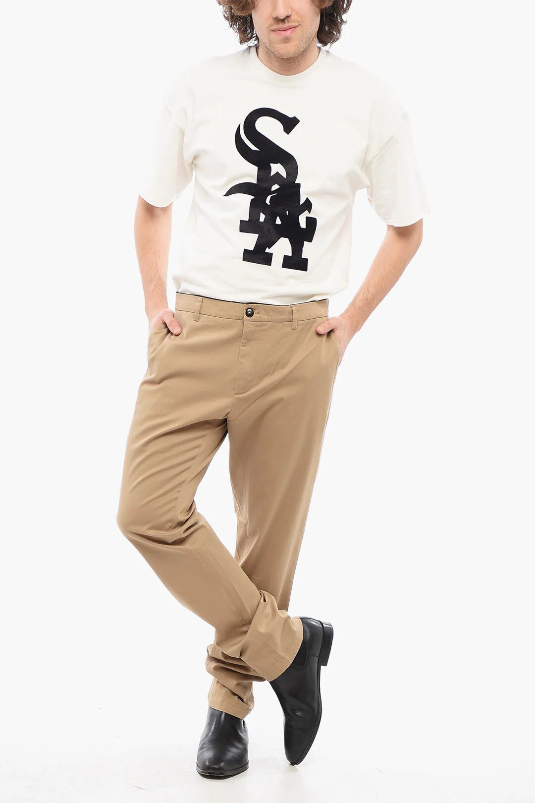 DEPARTMENT5 og1mm0326 Stretch Cotton Chino in Beige Size US 31 - 3 Thumbnail