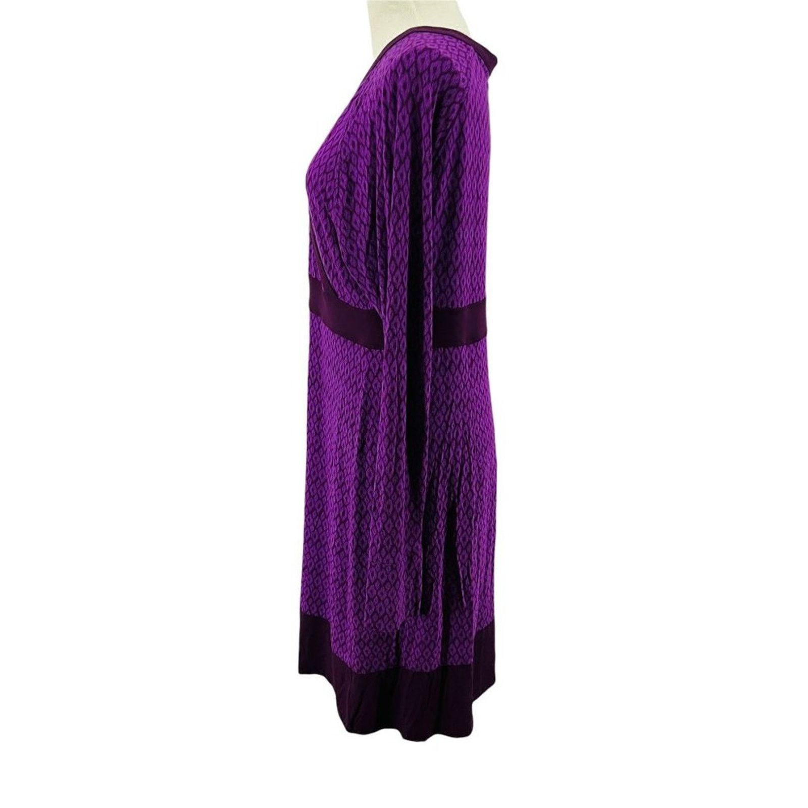Athleta Athleta Two Tone Purple Print V-neck Long Sleeve Modal Wrap Size XL / US 12-14 / IT 48-50 - 5 Thumbnail