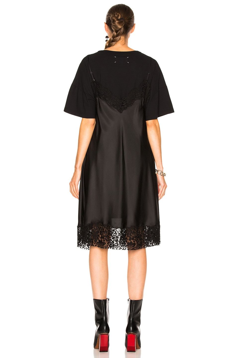 Maison Margiela Maison Margiela - Silk Layered Lace Dress Size XS / US 0-2 / IT 36-38 - 4 Thumbnail