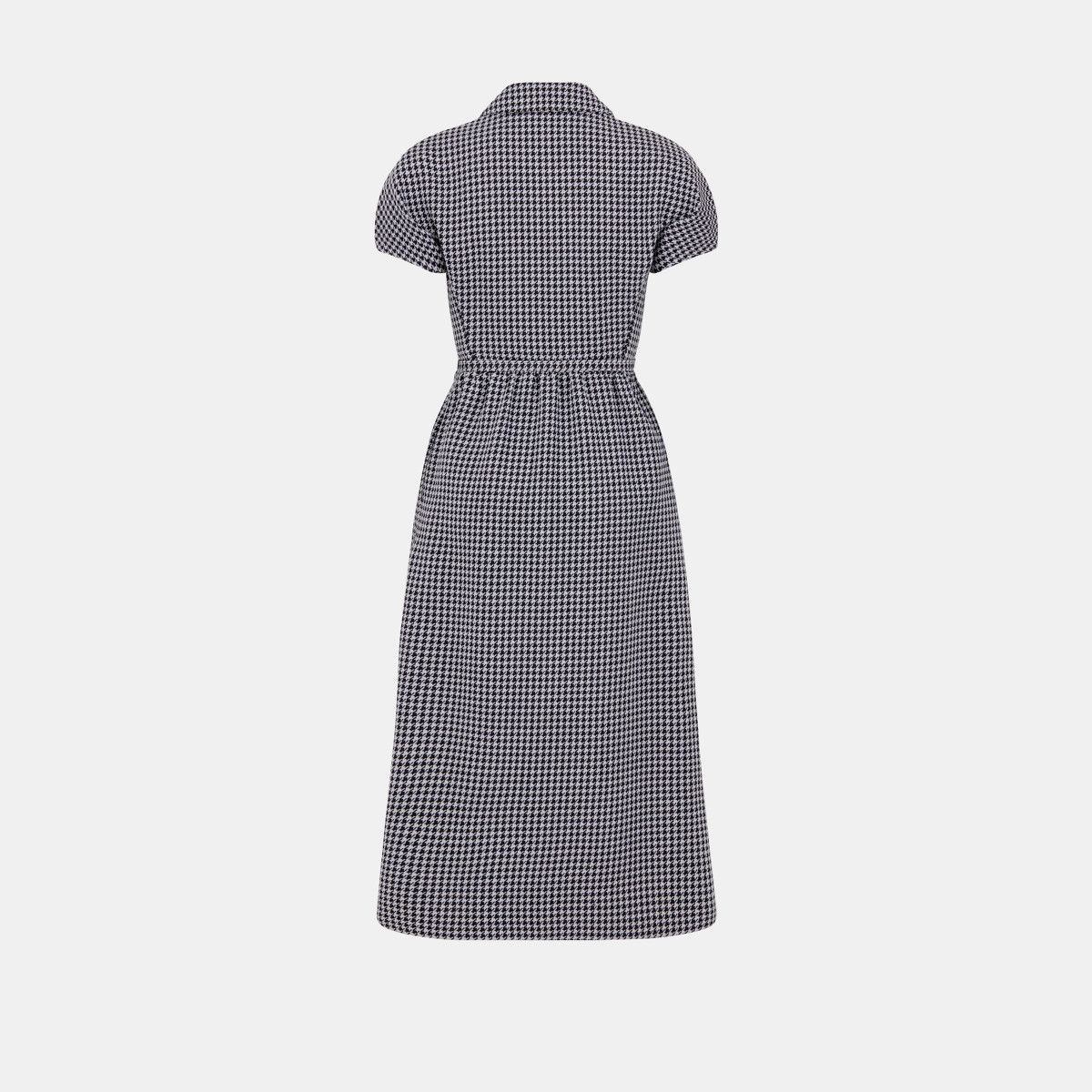 Dior o1bcso1str0225 Dress with Puff Sleeves in Black/White Size L / US 10 / IT 46 - 2 Thumbnail