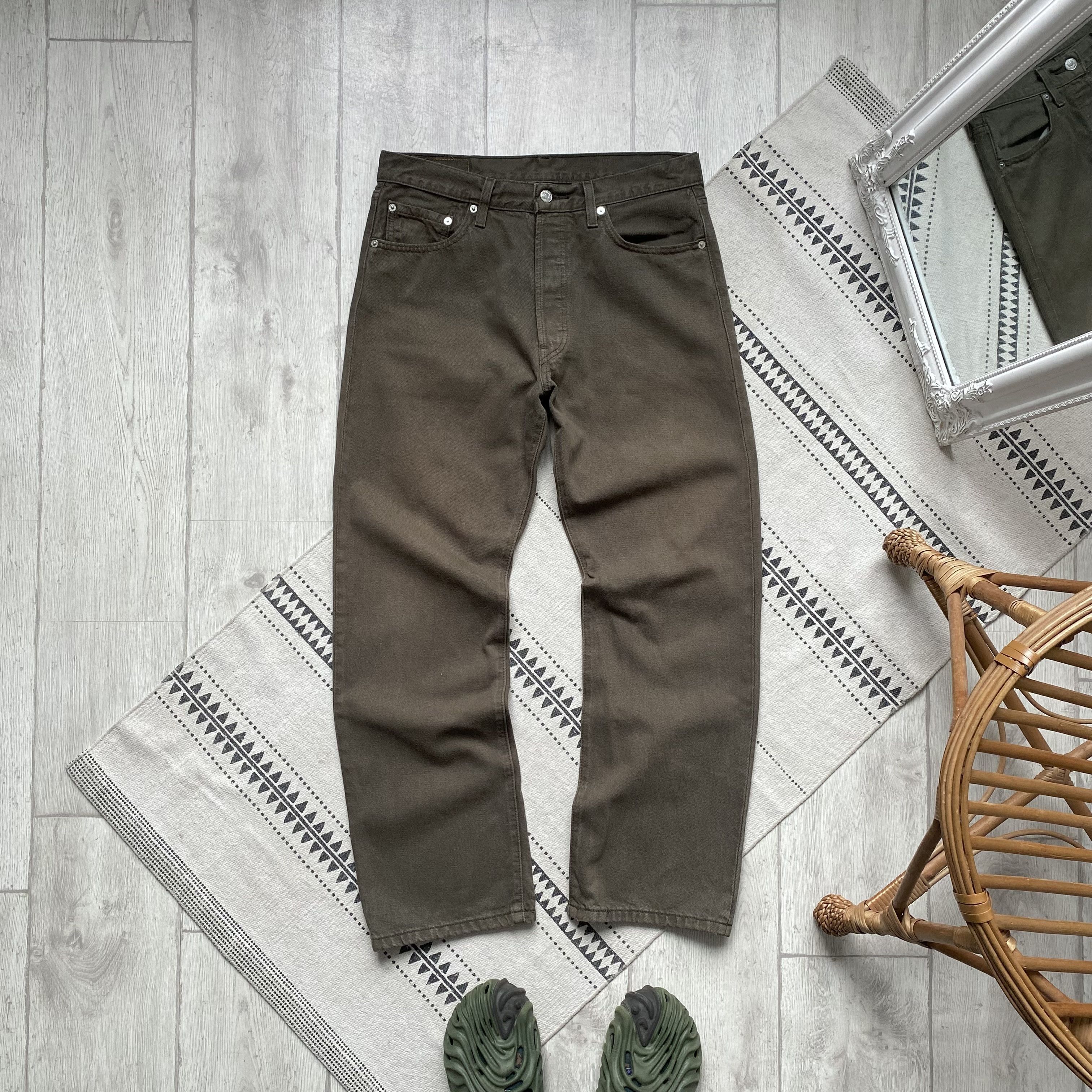 Levi's Vintage Clothing 👖 Vintage 00s Faded Levis jeans 501 khaki Y2K denim pants Size US 30 / EU 46 - 1 Thumbnail