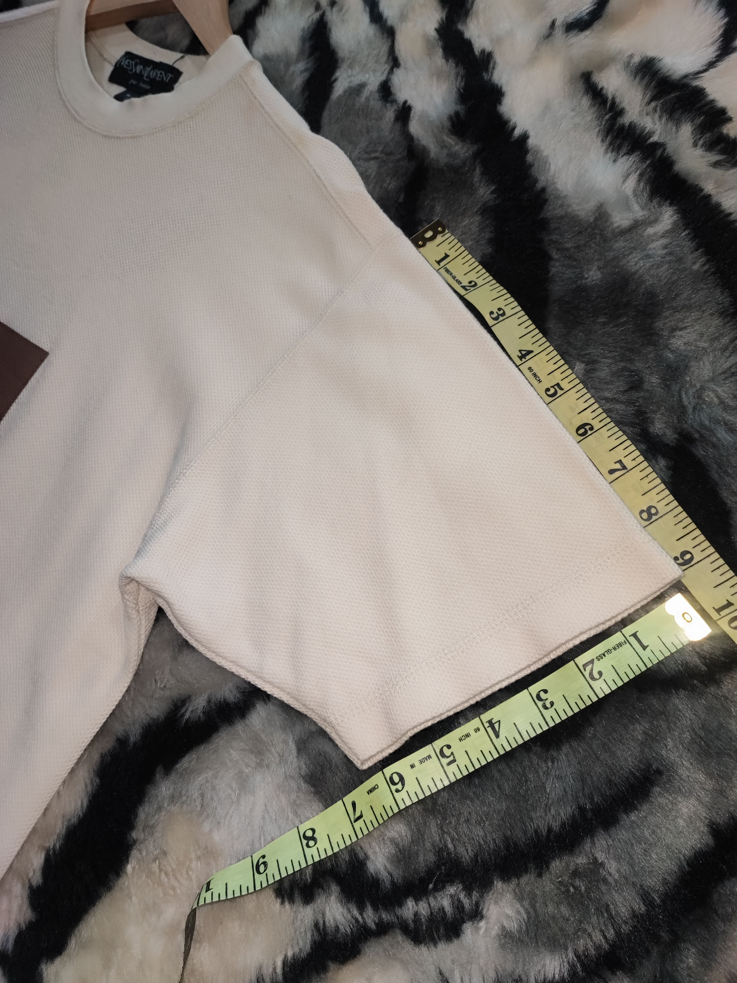 Yves Saint Laurent VINTAGE Yves Saint Laurent Big Logo T-Shirt Cream Archive Size US M / EU 48-50 / 2 - 8 Thumbnail