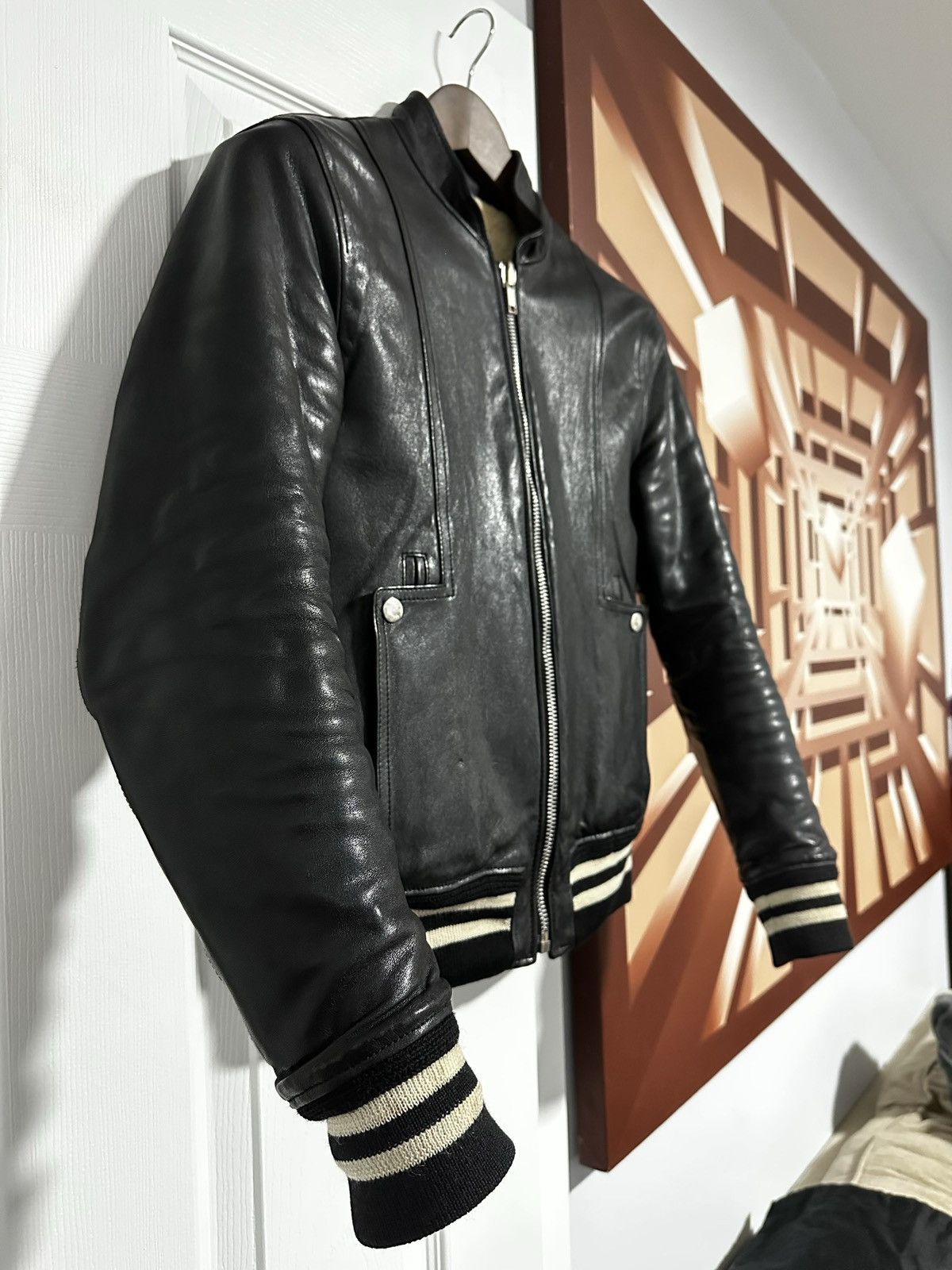 Saint Laurent Paris Saint Laurent Reversible Leather Shearling Bomber SAMPLE Size US XS / EU 42 / 0 - 8 Thumbnail