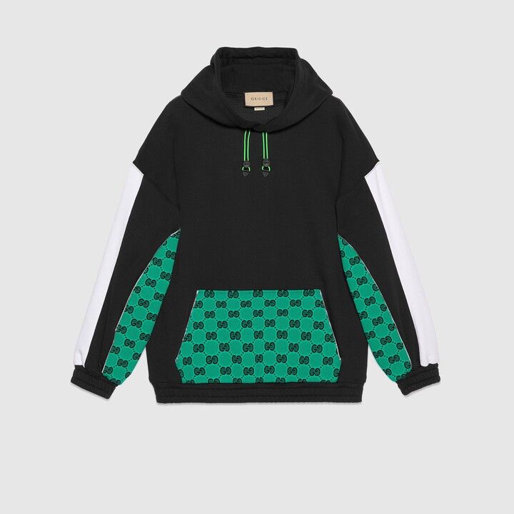Gucci o1s1wg110225 Cotton Jersey Sweatshirt Hoodie in Multicolor Size US XL / EU 56 / 4 - 1 Thumbnail