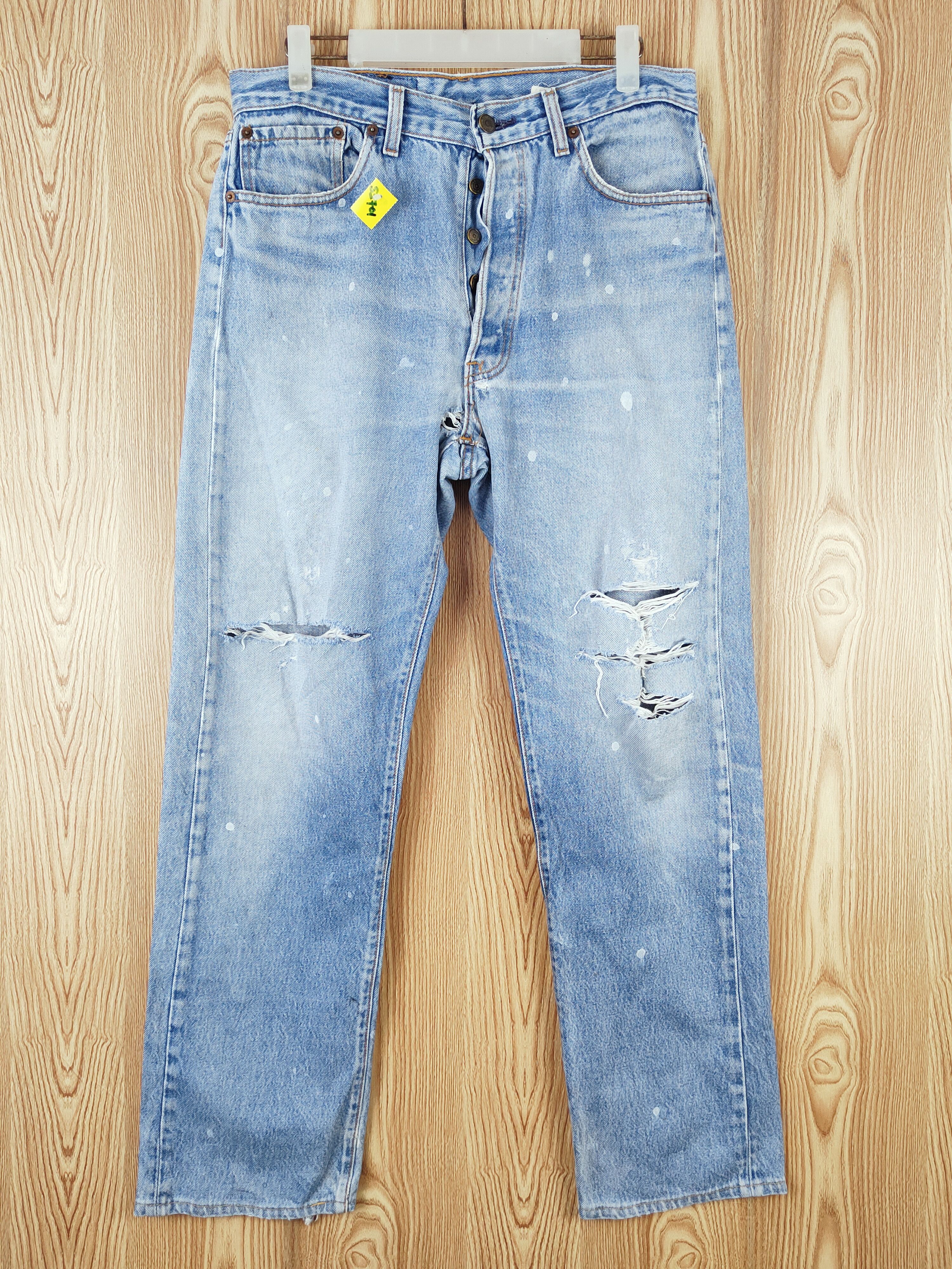 Levi's D Levi's R Vintage Blue Distressed Ripped Jeans #S2701 Size US 32 / EU 48 - 1 Thumbnail
