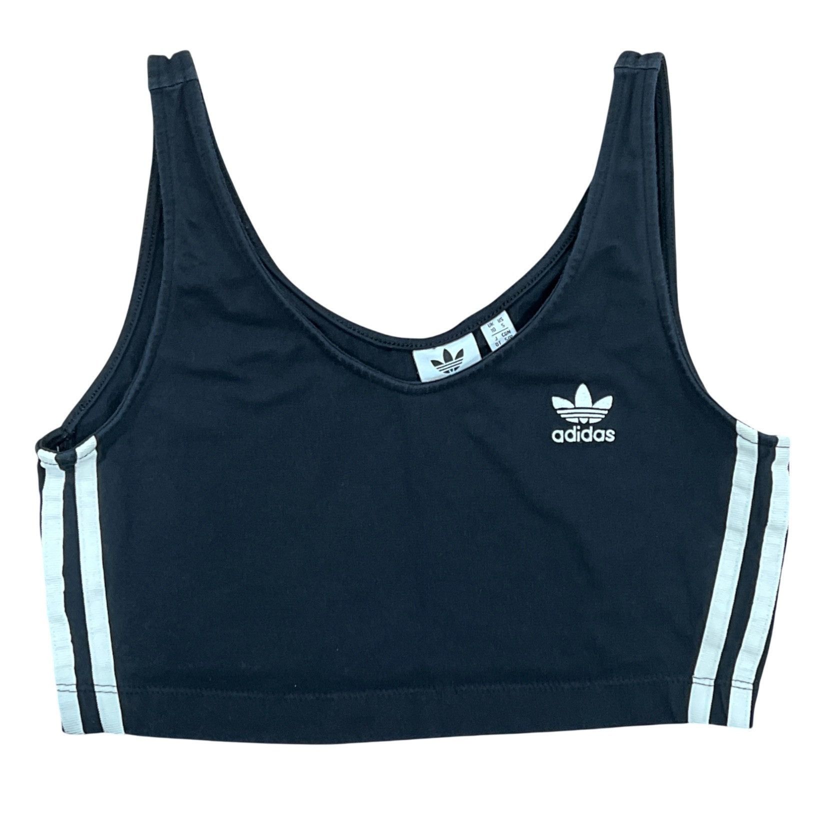 Adidas Adidas Womens Black Sports Bra With White Side Stripes Size Size S / US 4 / IT 40 - 9 Thumbnail
