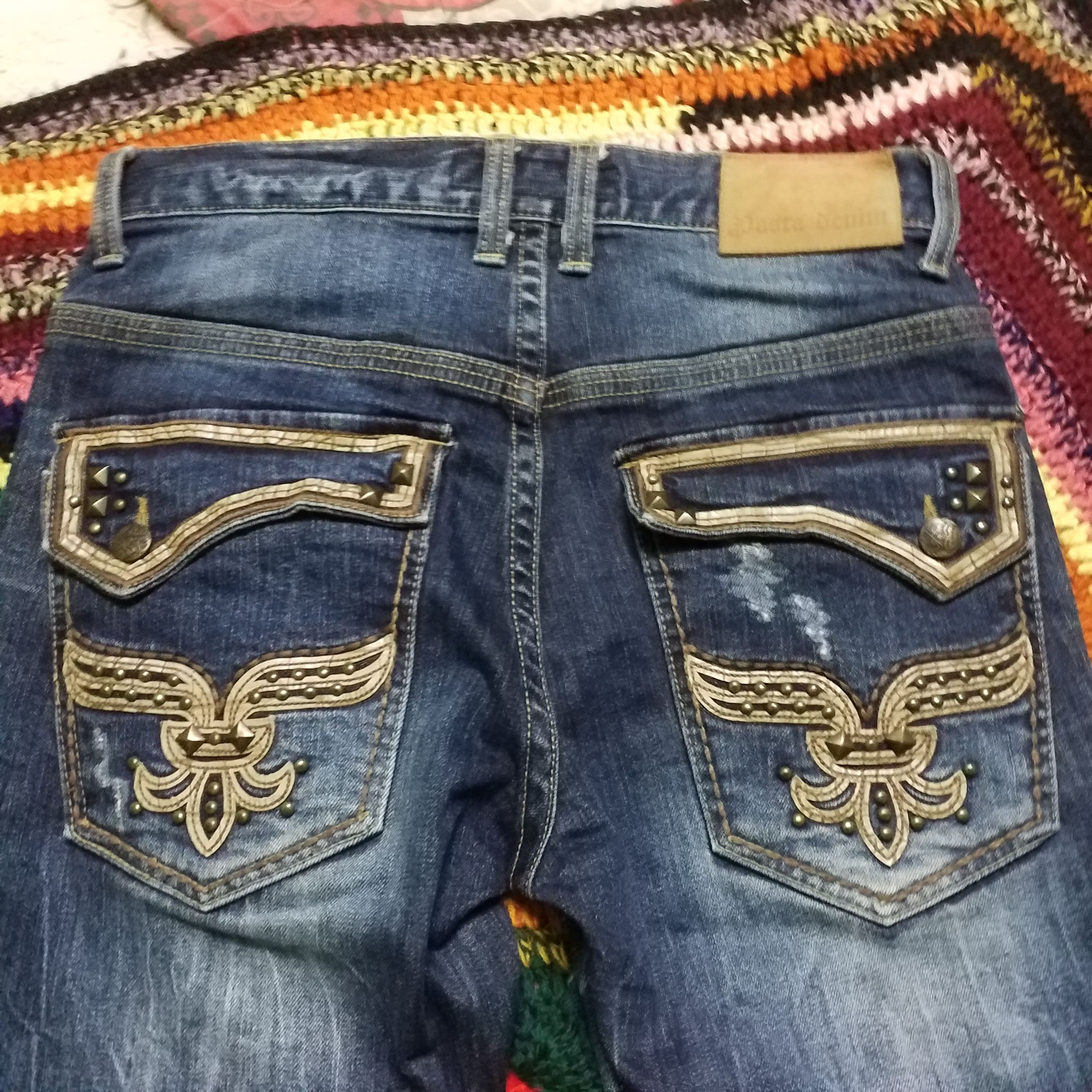 Japanese Brand PASTA DENIM STUDED ELASTIC JEANS PUNK SKINHEAD UNISEX Size US 30 / EU 46 - 8 Thumbnail