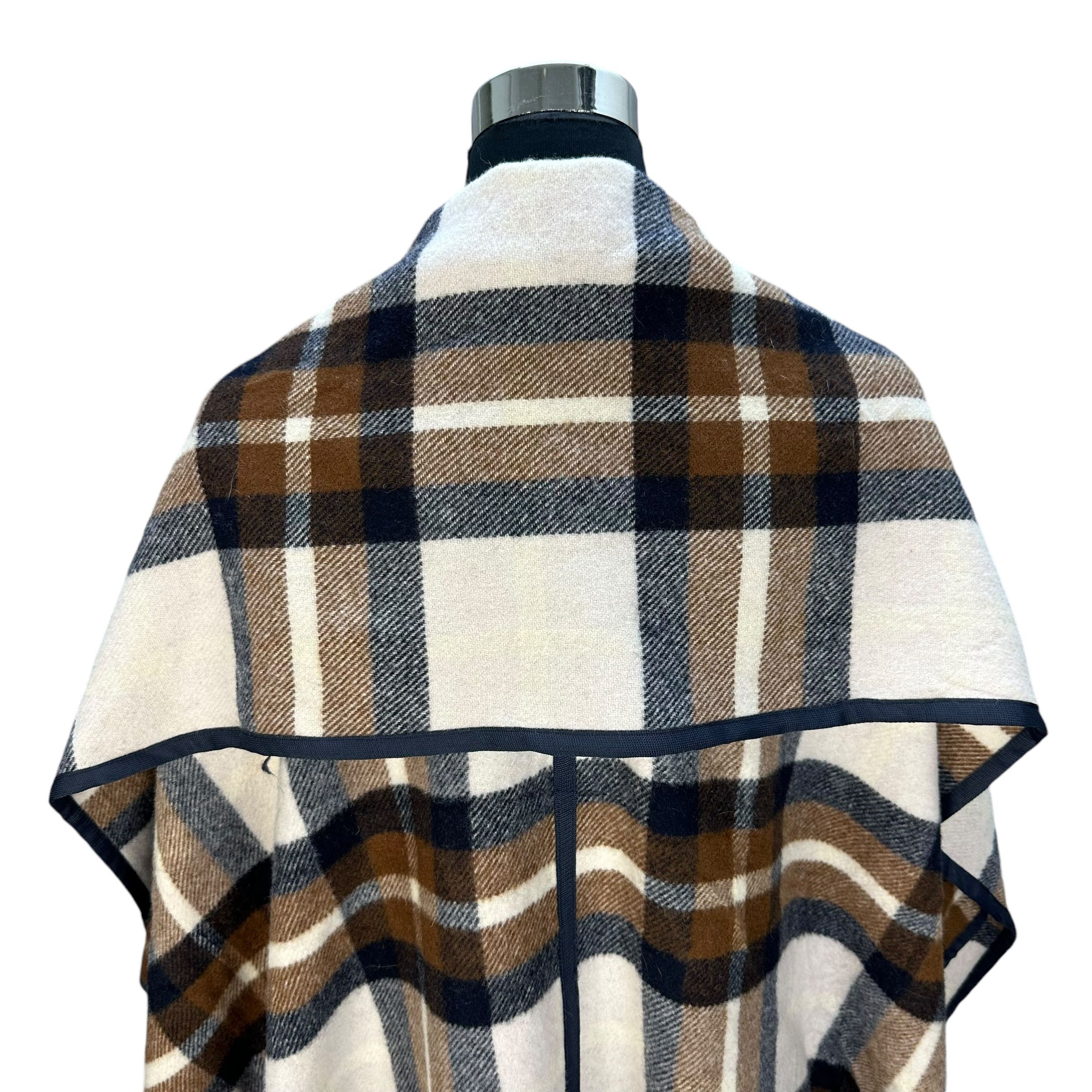 Other SNIDEL Checked Wool Shawl Capes Double Layered #A55-1262 Size US XXL / EU 58 / 5 - 13 Thumbnail