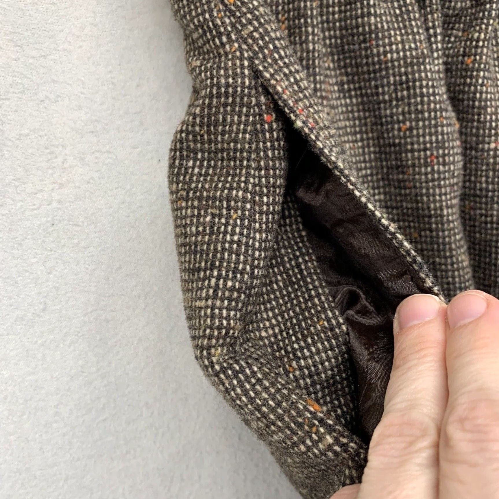 Vintage VINTAGE Russ Women's Plaid Skirt Size 10 Midi A-Line Brown Speckled 70s 80s Classic Size 32" / US 10 / IT 46 - 5 Thumbnail