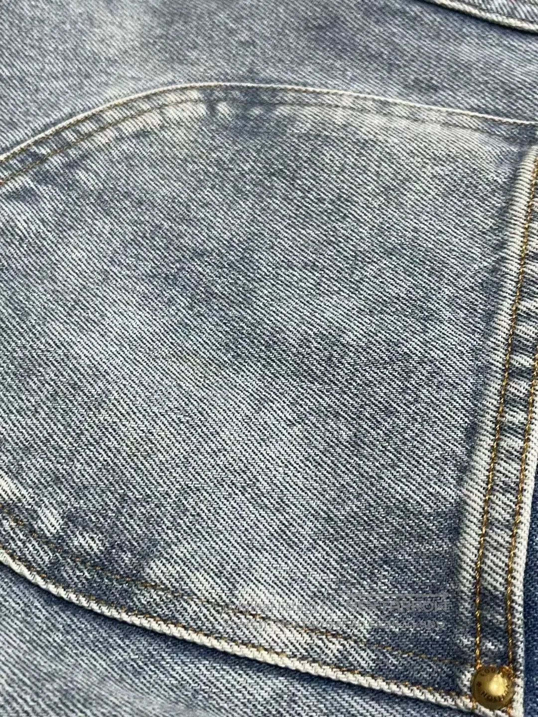 Louis Vuitton Louis Vuitton Washed Blue Back Leather Patch Jeans. Size US 29 - 6 Thumbnail