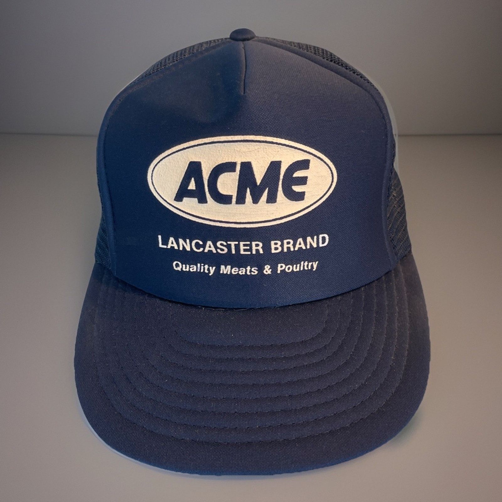 Vintage Vtg 1980’s Trucker Hat Snapback Cap ACME Lancaster Brand 3 Size ONE SIZE - 1 Thumbnail