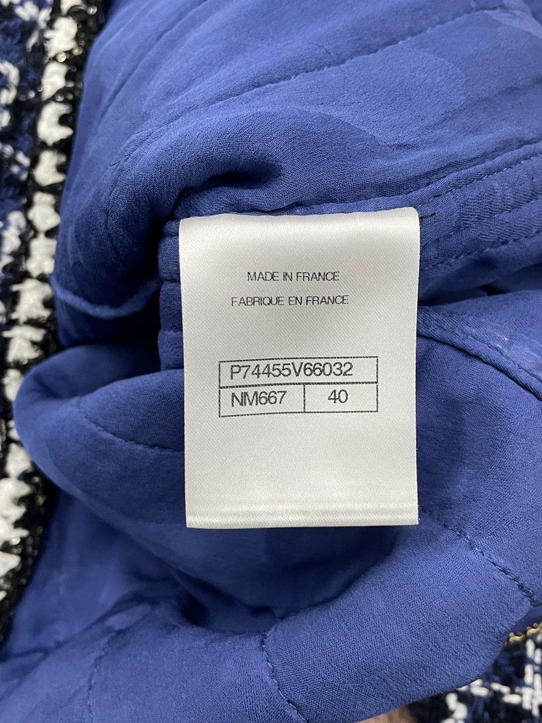 Chanel Chanel Blue plaid tweed coat Size S / US 4 / IT 40 - 5 Thumbnail