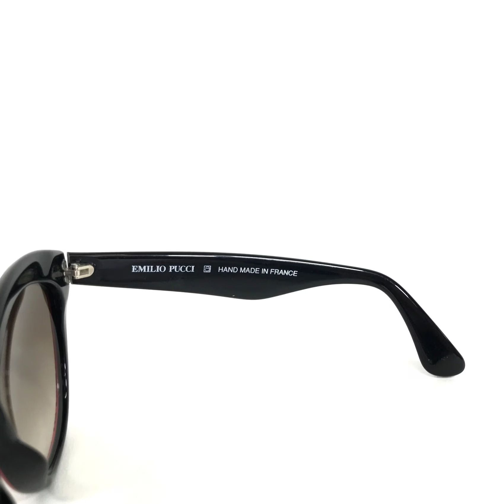 Emilio Pucci Sunglasses 91040 PU.86 Black Pink Floral Paisley Frames 130 VINTAGE Emilio Pucci Sunglasses Cat Eye Black Pink Floral  main image 4