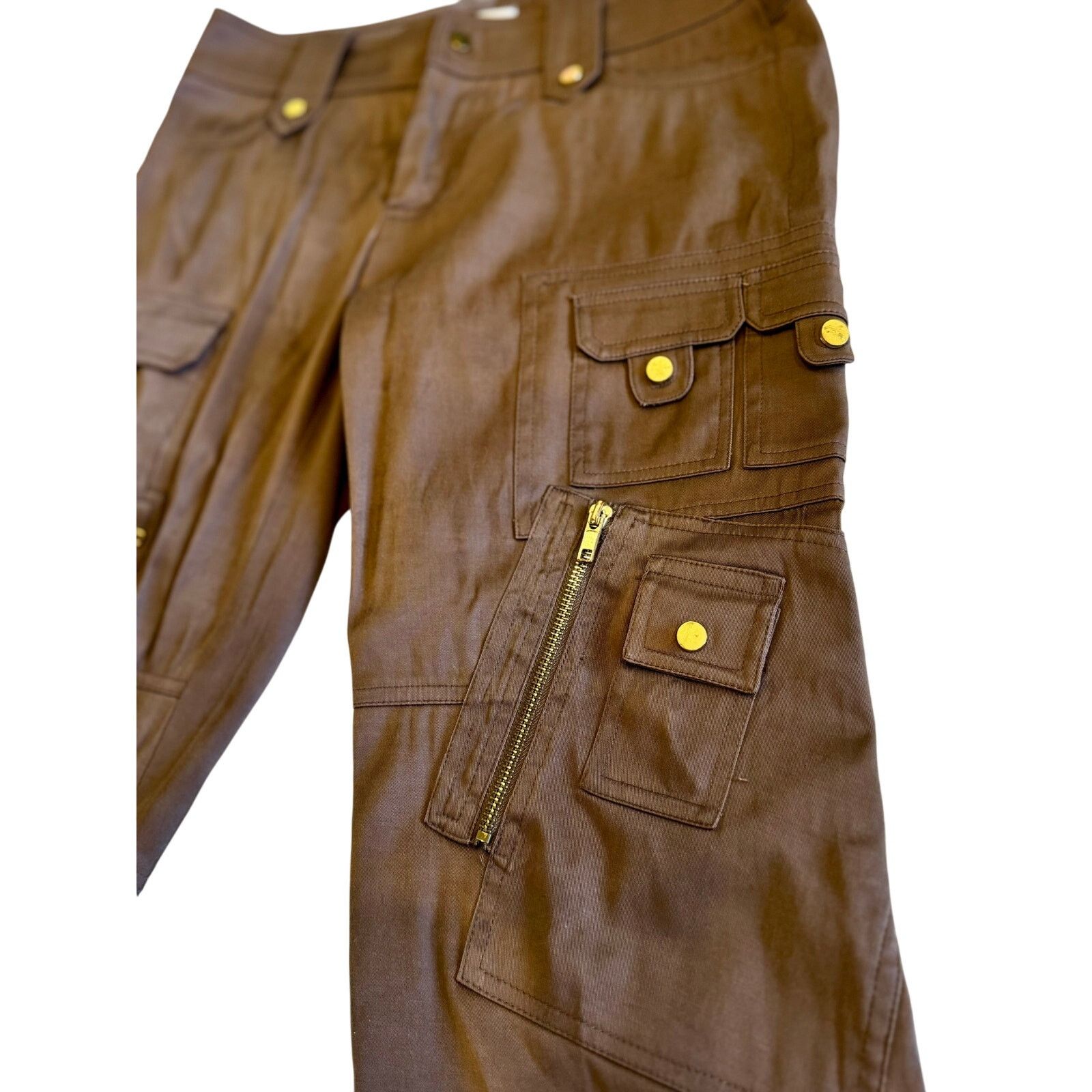 Other Cache Chocolate Brown Capri Pants – High Rise, Soft Fabric Size 30" / US 8 / IT 44 - 3 Thumbnail
