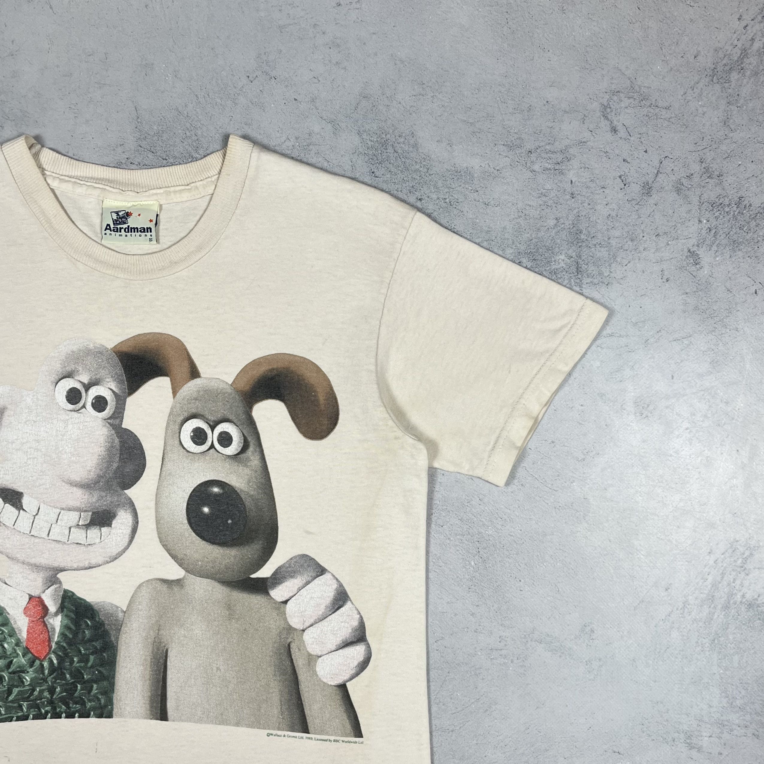 Cartoon Network Vintage Wallace & Gromit Rare Cartoon T Shirt 1989 Size US S / EU 44-46 / 1 - 3 Thumbnail