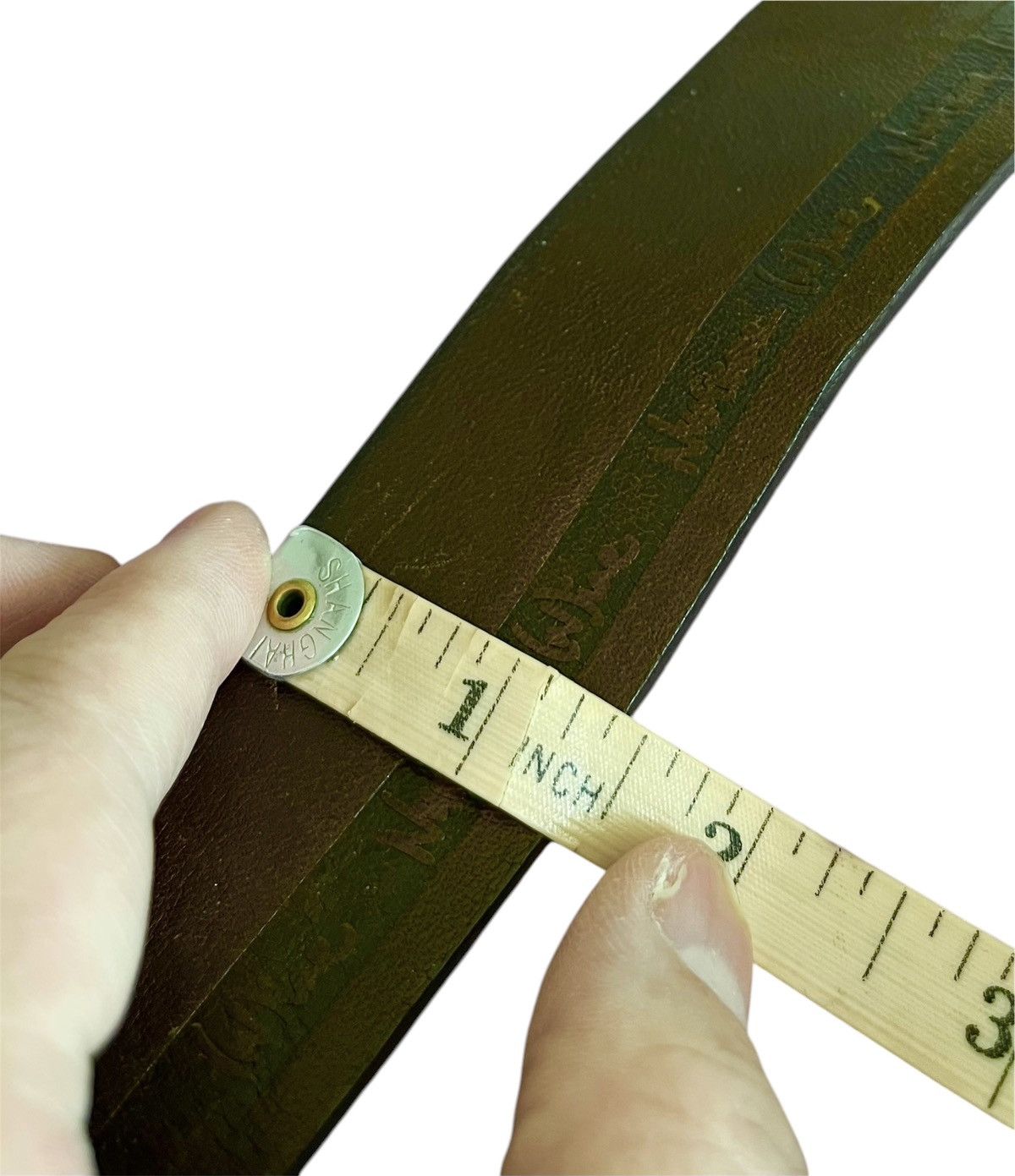 Japanese Brand Vintage Number Nine Leather Belt Size 32 - 8 Thumbnail