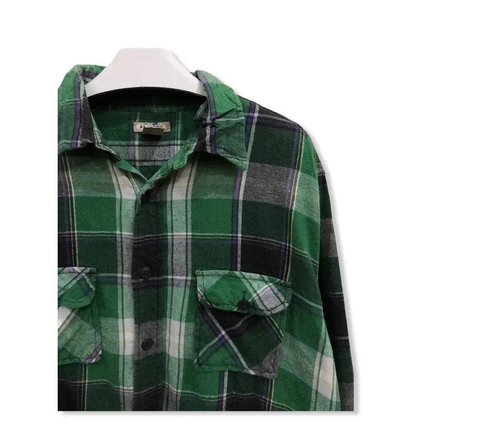 Vintage Vintage Arizona Plaid Tartan Flannel Shirt 👕 Size US M / EU 48-50 / 2 - 2 Thumbnail