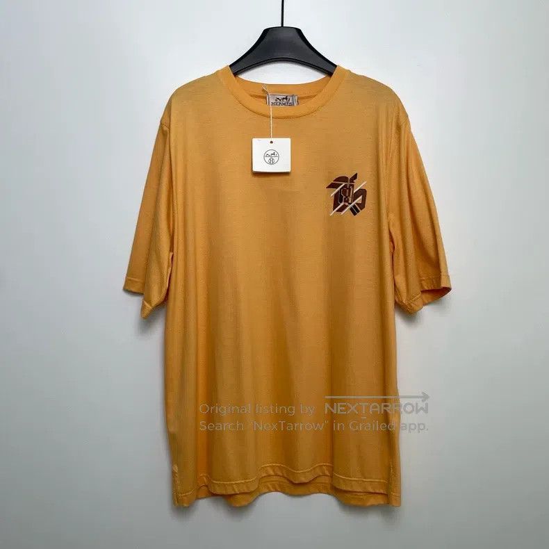 Hermes Hermes Melon Color Printed Short Sleeve Size L / US 10 / IT 46 - 2 Thumbnail
