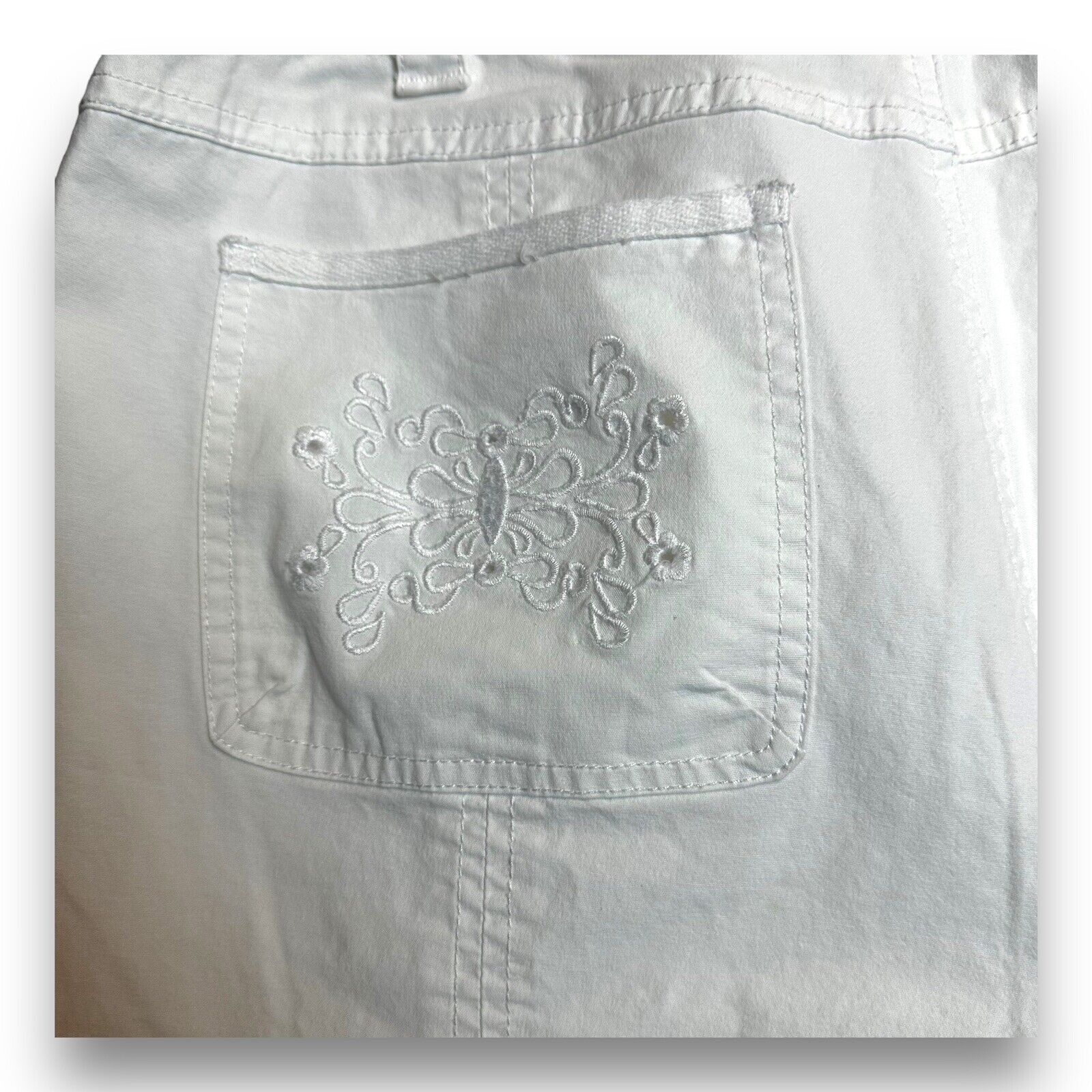 Coldwater Creek Coldwater Creek Ladies 14 White Capri Cotton/Spandex Lightwe Size 36" / US 14 / IT 50 - 14 Thumbnail