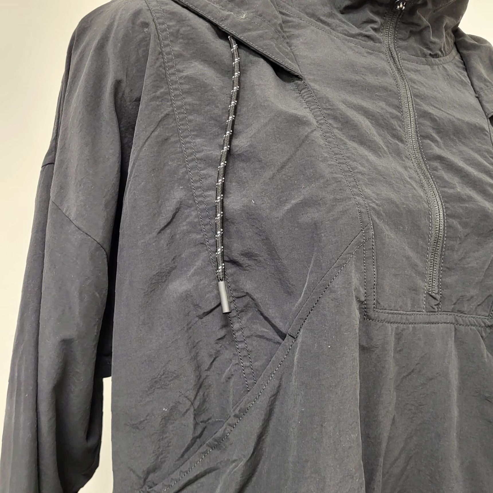 Vintage VINTAGE? No — skip. Use CALIA Hooded Windbreaker Women’s Pure Black 2XL Water Repellent Nylon Softshell Zip Pockets Logo Size XXL / US 16-18 / IT 52-54 - 7 Thumbnail