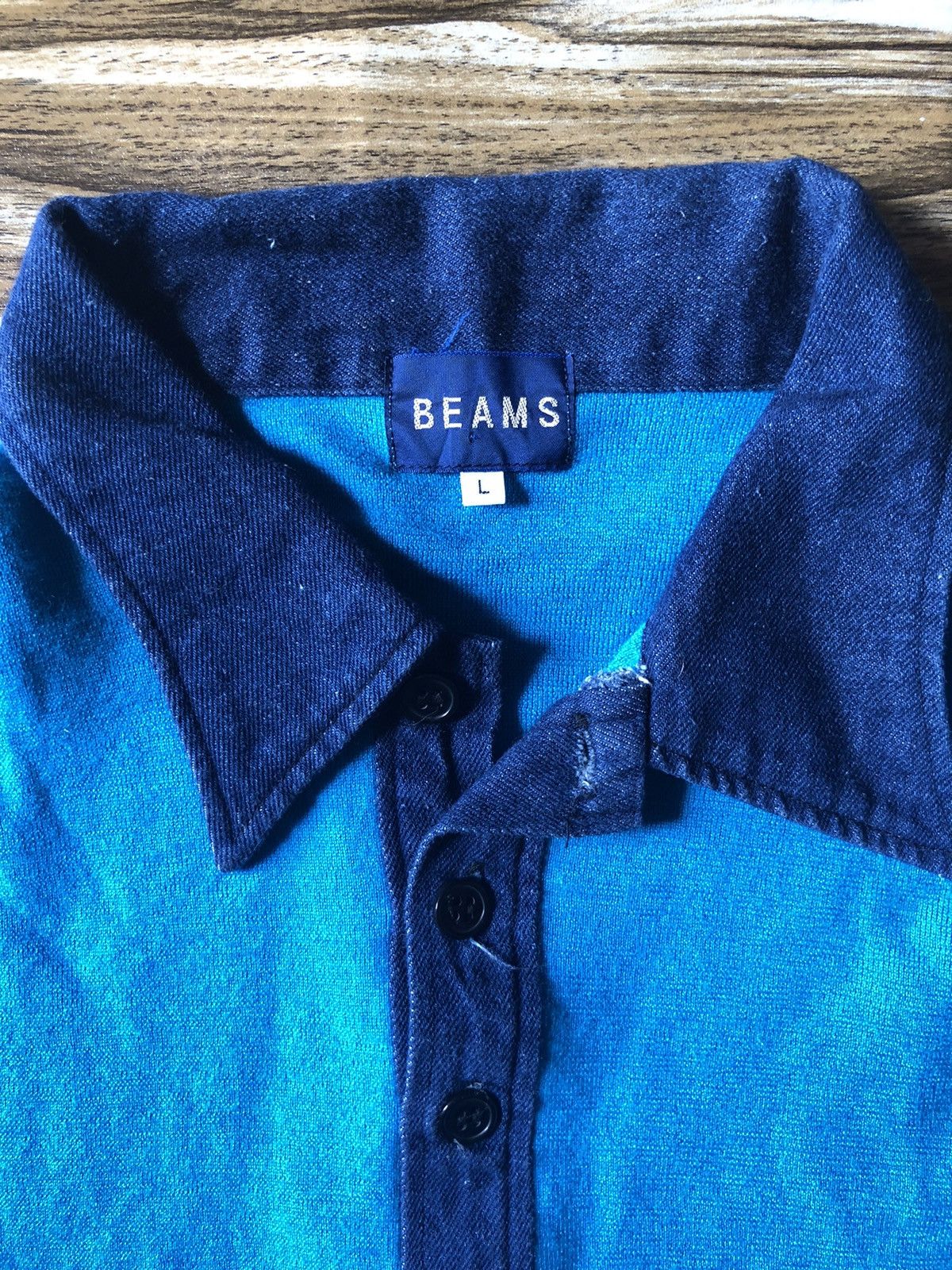 Beams Japan Beams Japan Polo shirt L/S hybrid denim Size US L / EU 52-54 / 3 - 5 Thumbnail