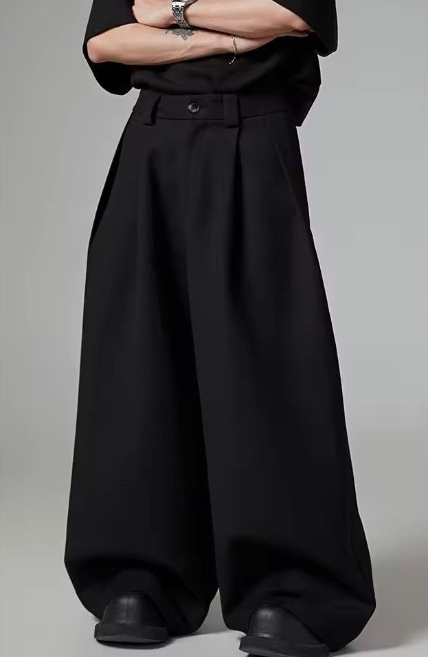 Japanese Brand Cleanfit retro fashion pleated baggy pants Size US 31 - 1 Thumbnail