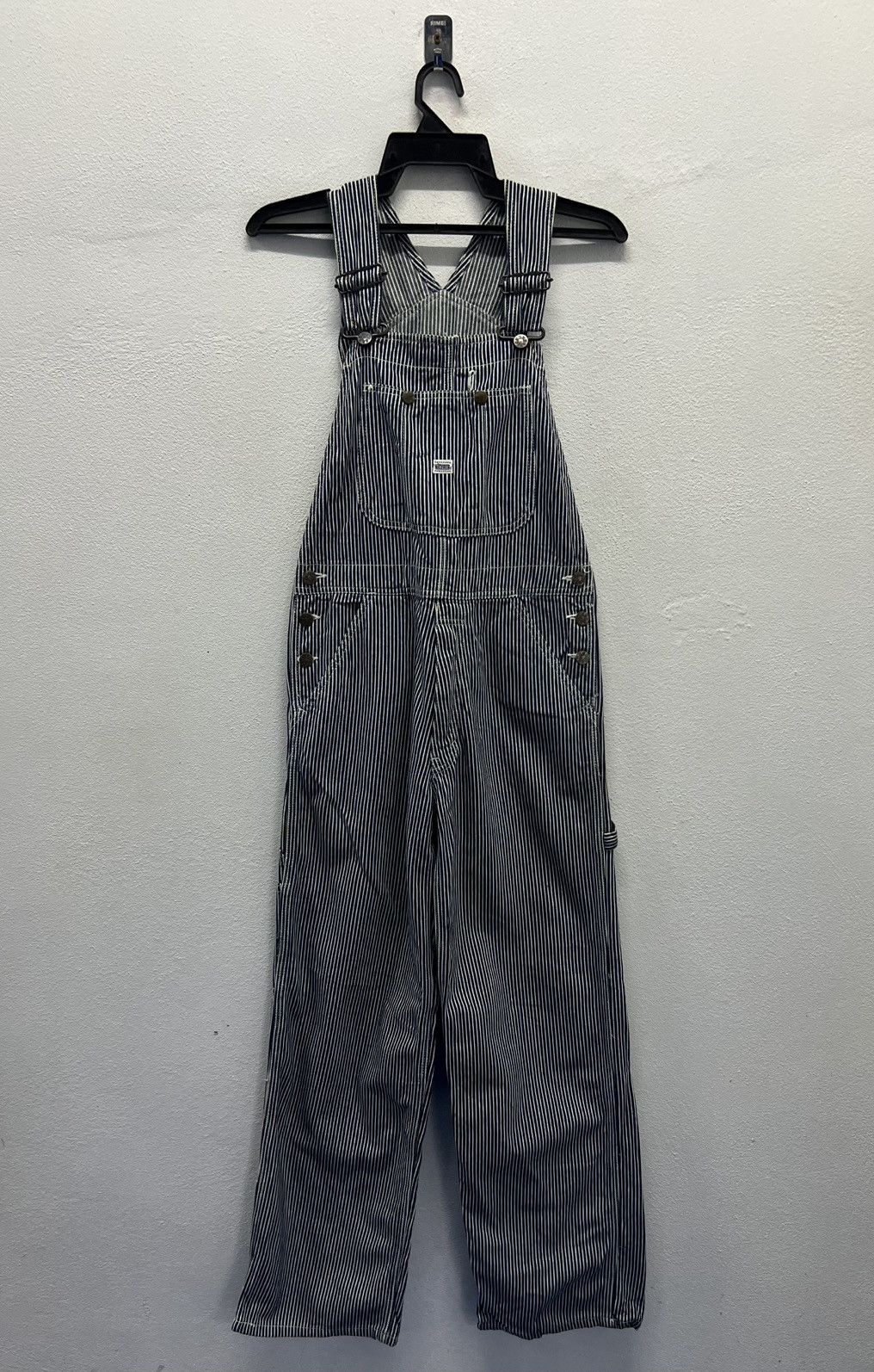 Japanese Brand × Vintage Vintage Vicerer Striped Denim Overalls - Size M Size US 31 - 1 Thumbnail