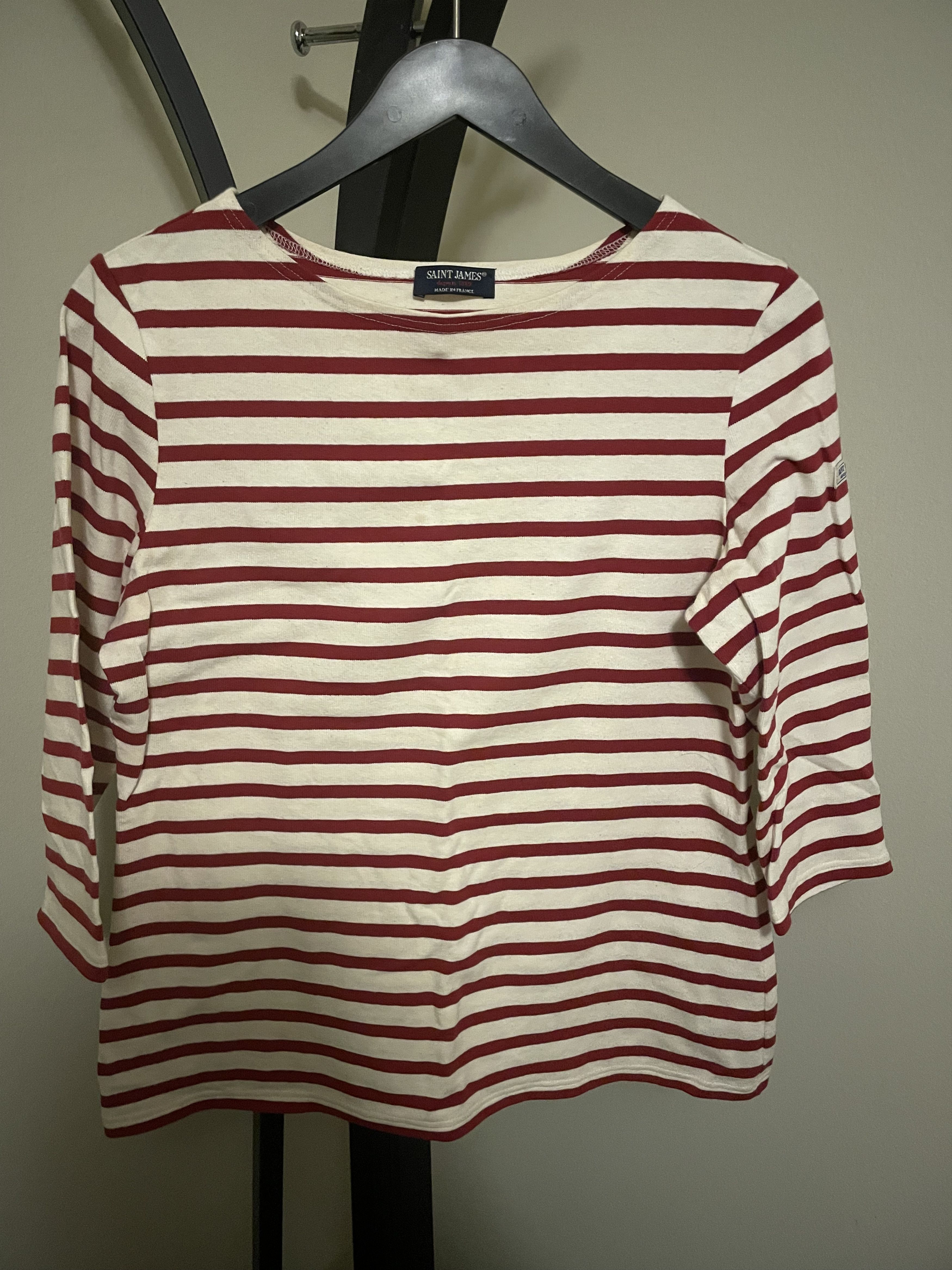 Saint James Saint James Galathée II Breton Striped Top - Red/White Size M / US 6-8 / IT 42-44 - 1 Thumbnail