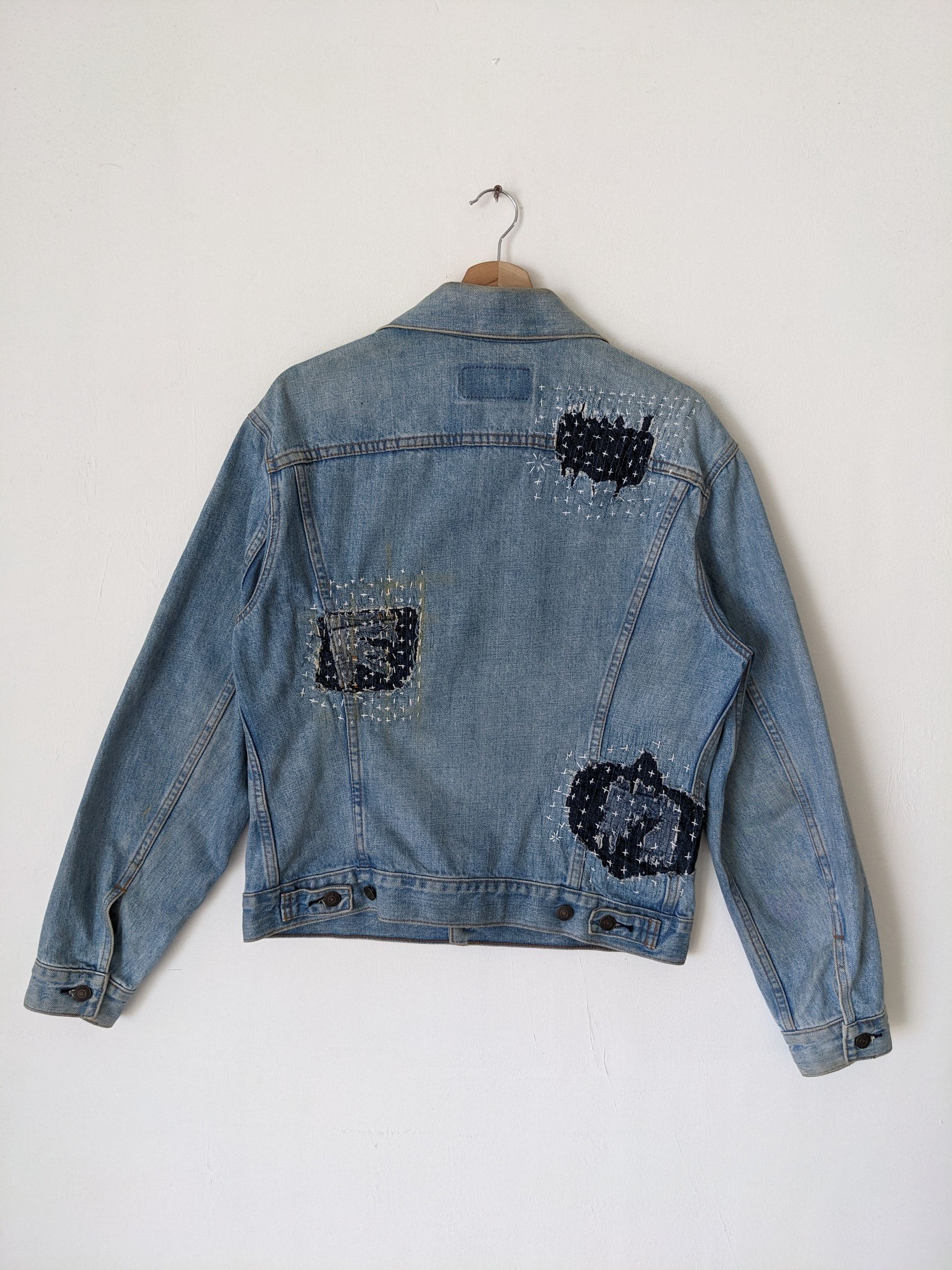 Levi's × Vintage Vintage Levis Denim Jacket Sashiko Boro Size US M / EU 48-50 / 2 - 1 Thumbnail